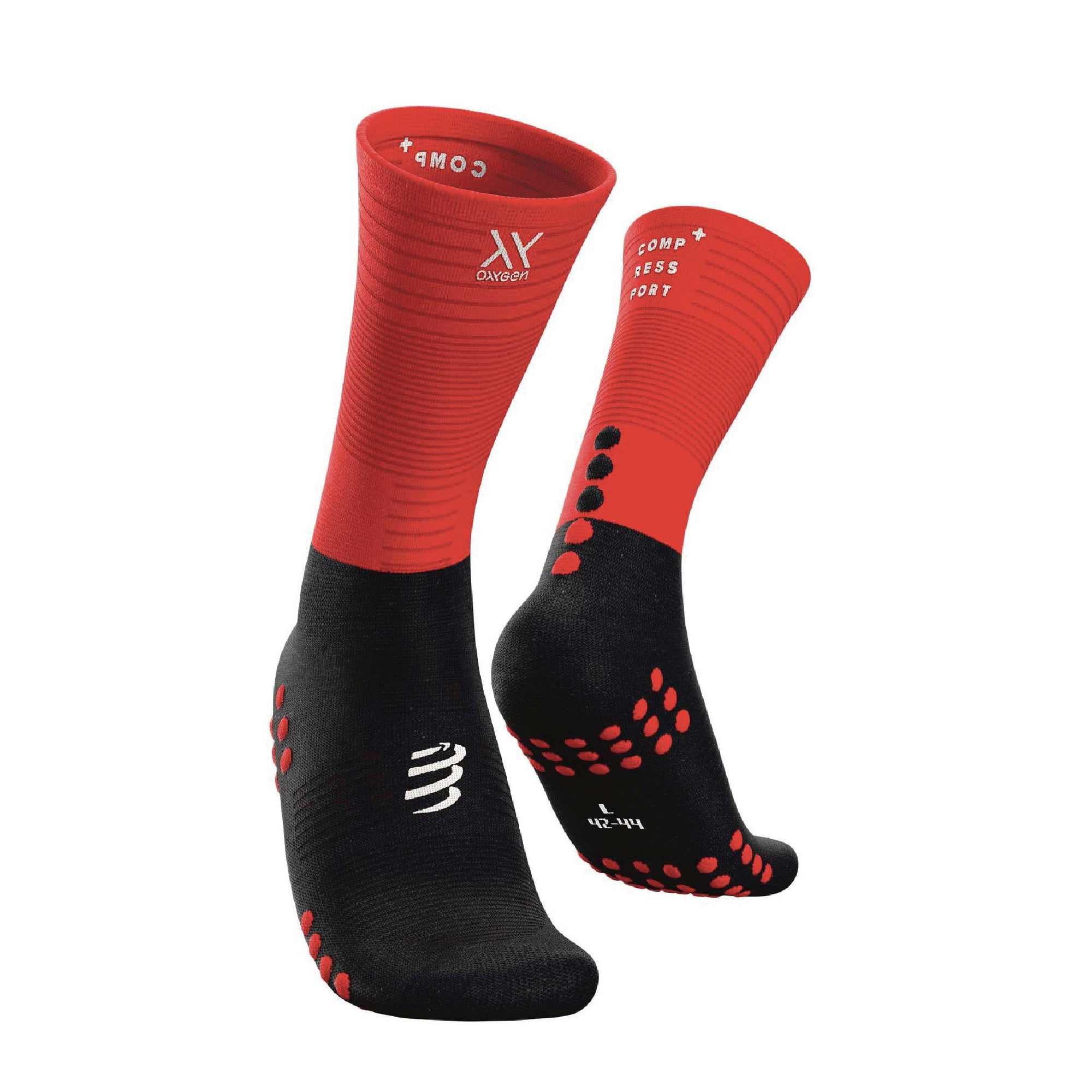 Compressport Mid Compression Socks Black/Red T1 