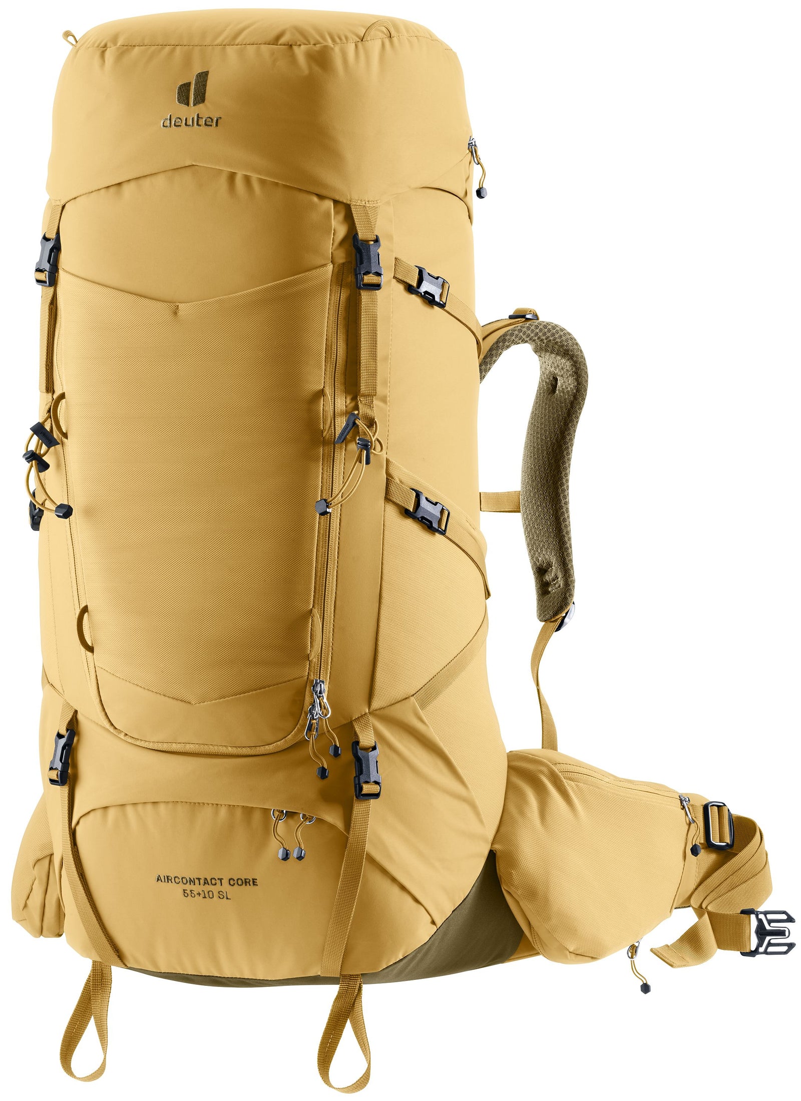 Deuter Aircontact Core 55+10 SL Women's Backpacking Pack Savanna-Nori 