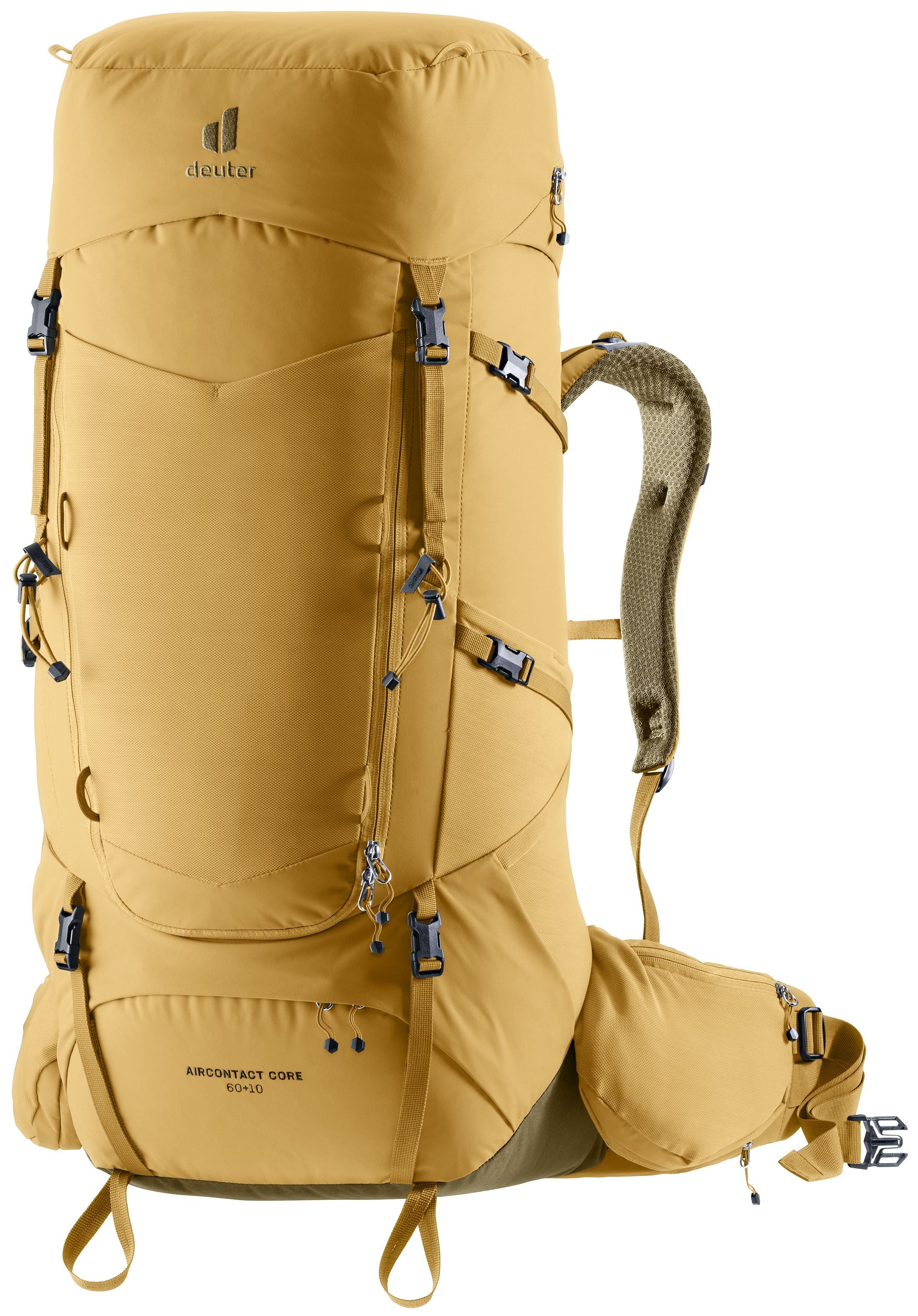 Deuter Aircontact Core 60+10 Backpacking Pack Savanna-Nori 