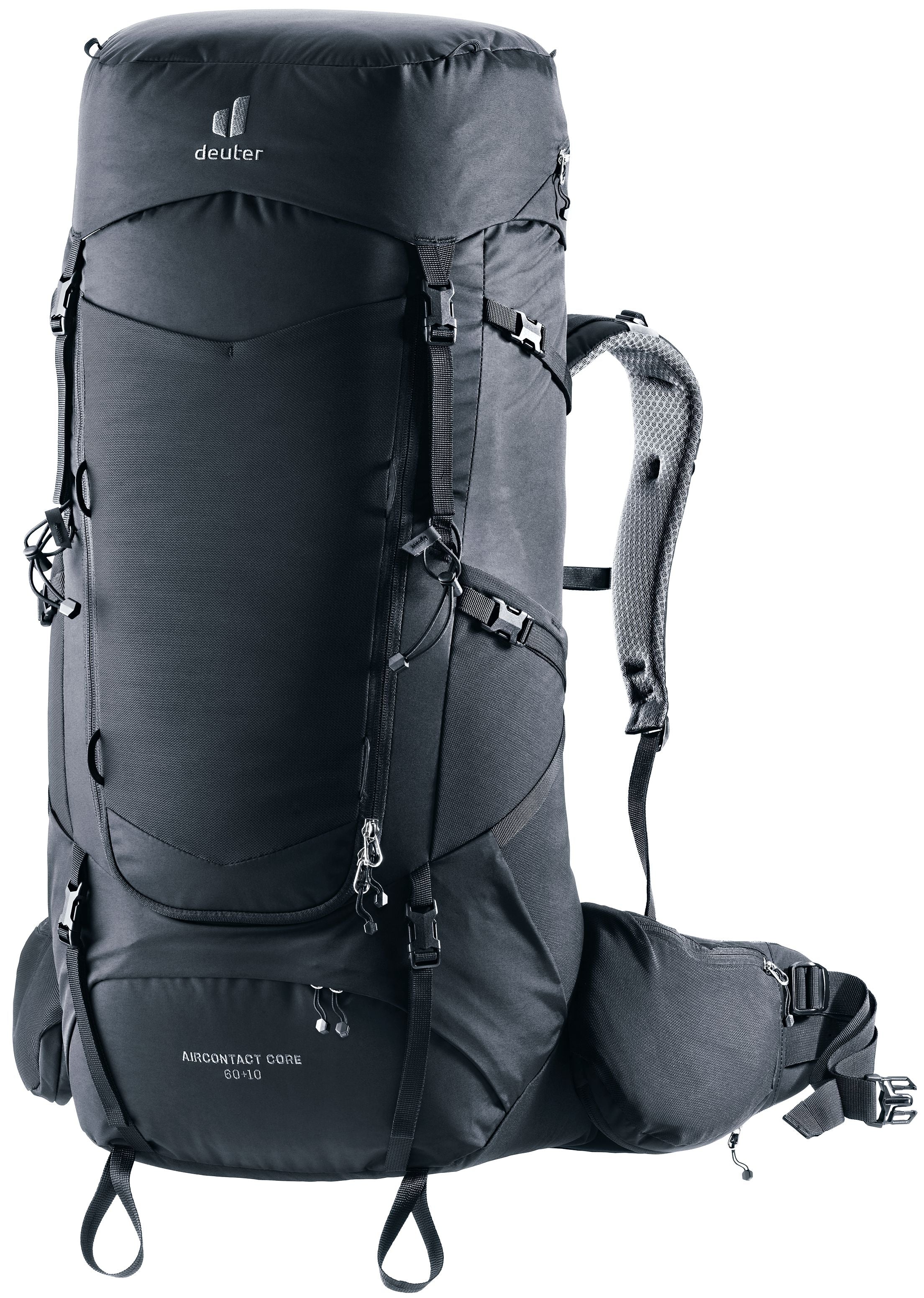 Deuter Aircontact Core 60+10 Backpacking Pack Black 