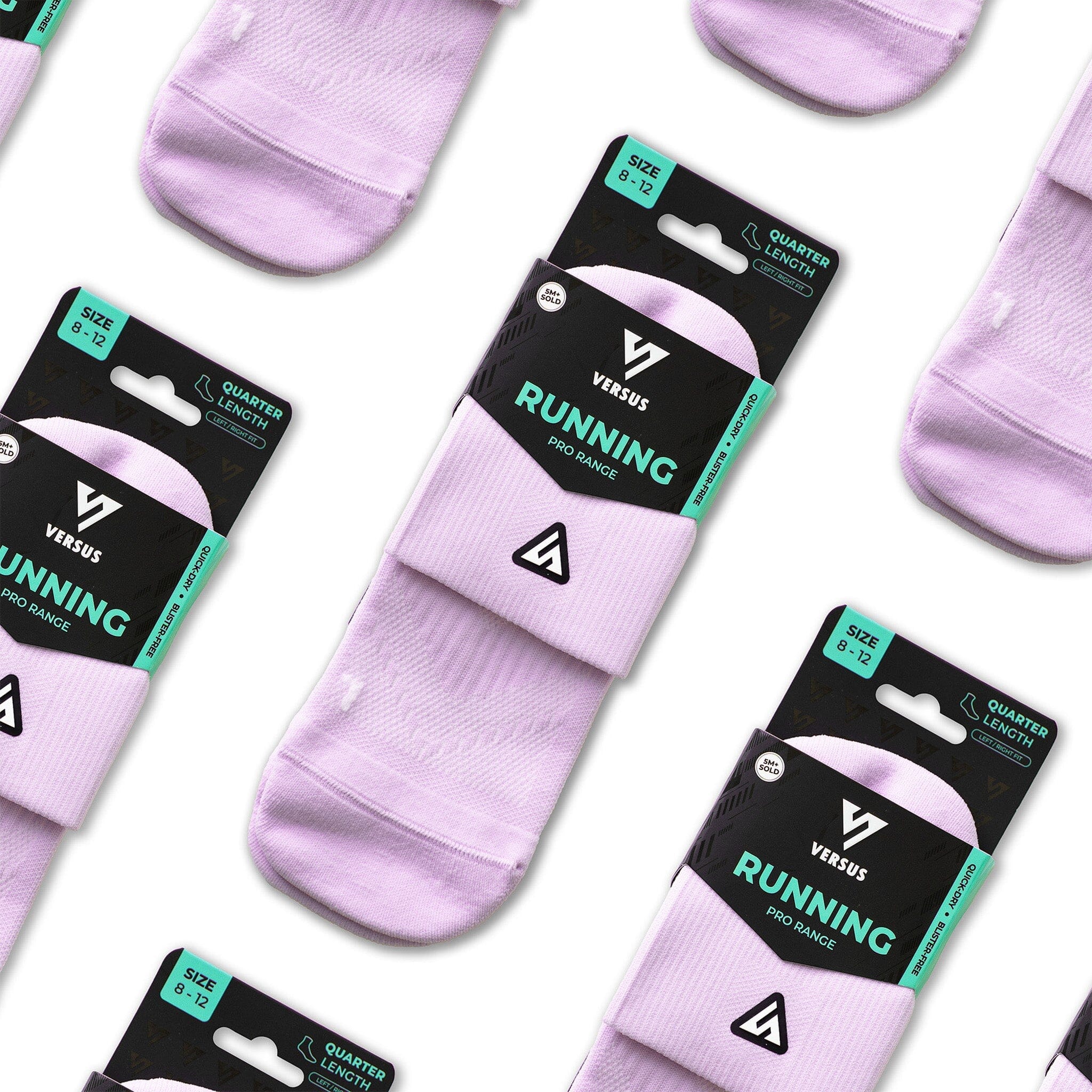 Versus Purple Running Quarter Socks 