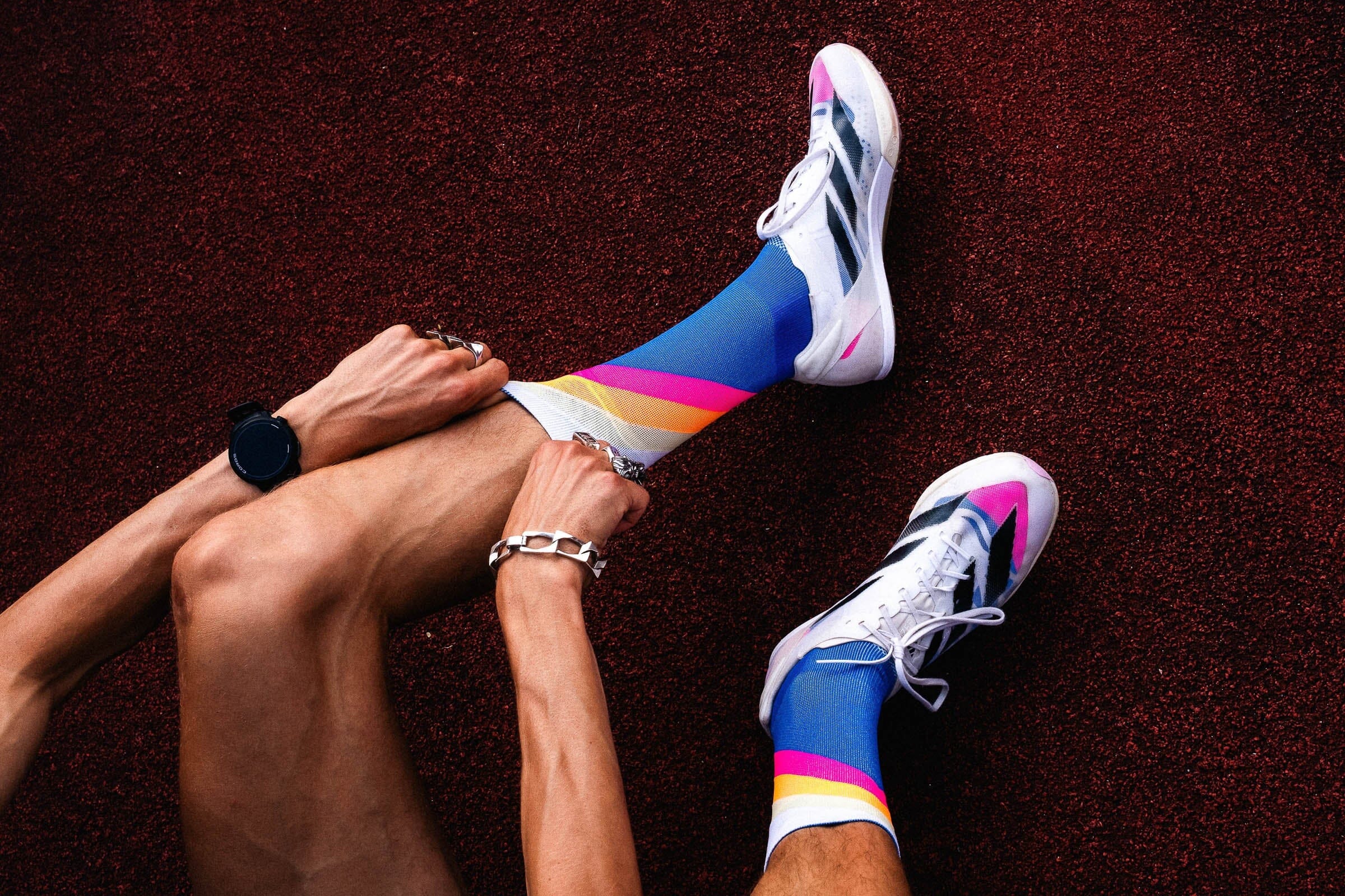Incylence Running Grades Blue Yellow Socks 