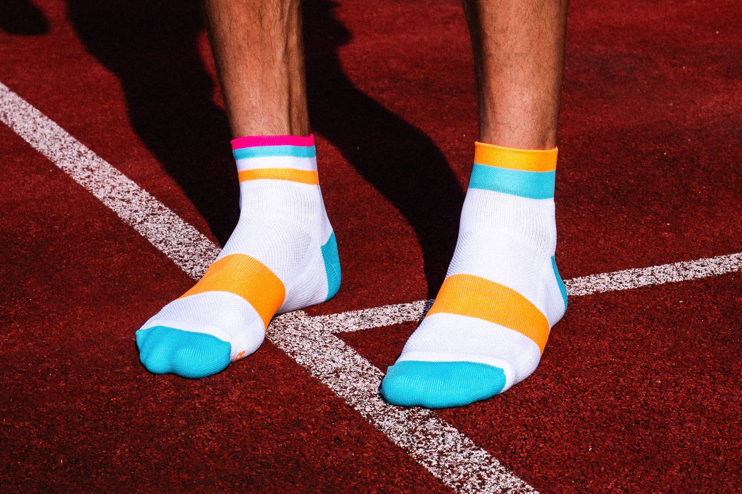 Incylence Running Bands Short Cyan Orange Socks 