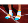 Incylence Running Bands Short Cyan Orange Socks 