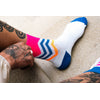 Incylence Running Volts Blue Pink Socks 