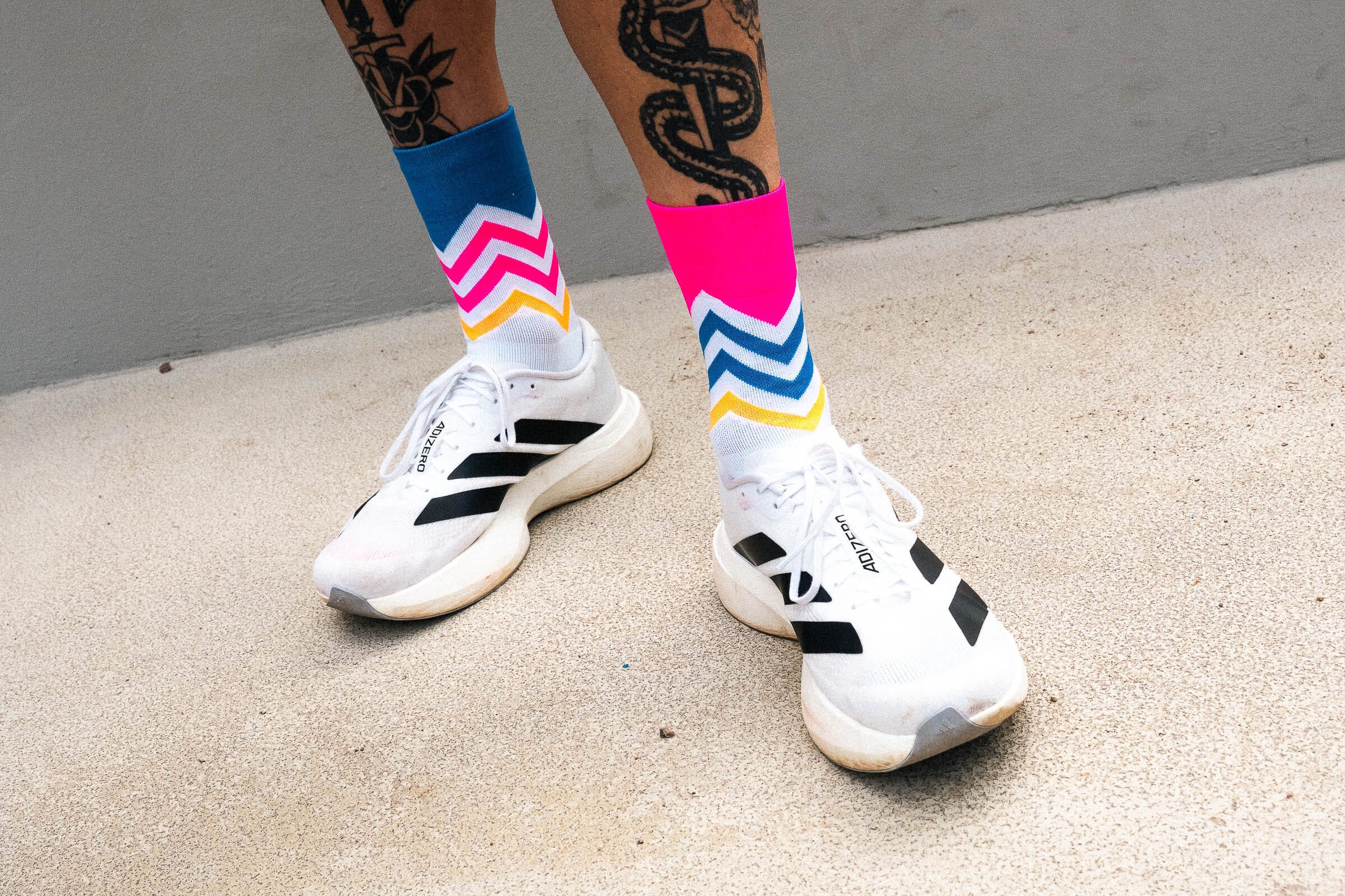 Incylence Running Volts Blue Pink Socks 