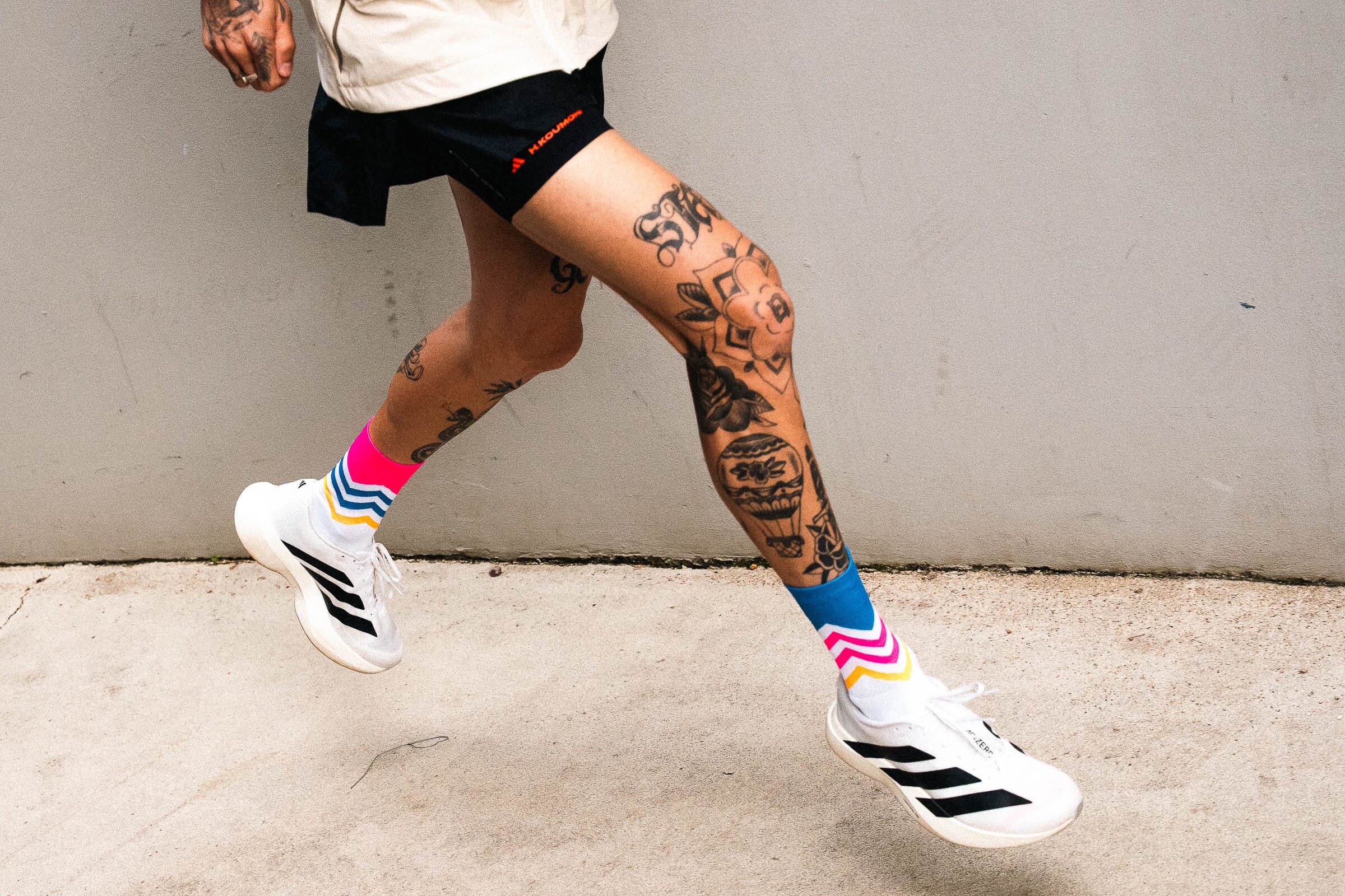 Incylence Running Volts Blue Pink Socks 