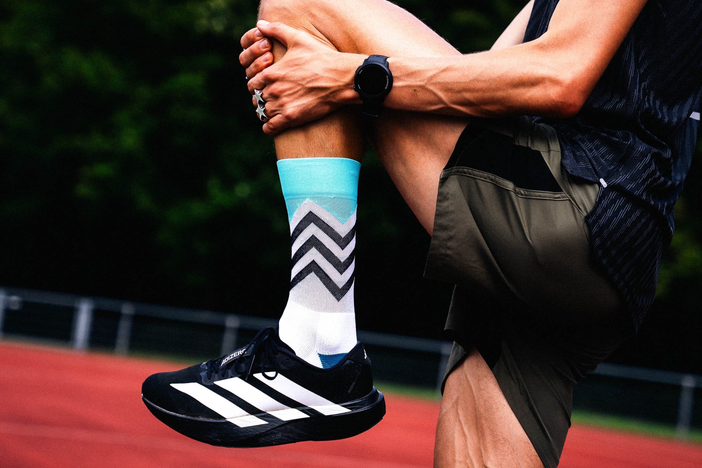Incylence Running Volts Cyan Black Socks 