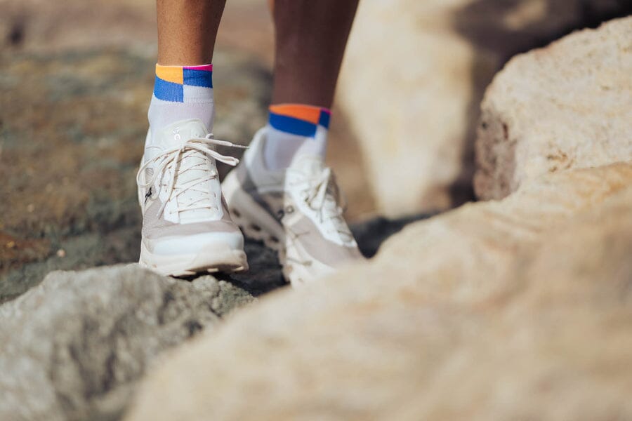 Incylence Ultralight Spirals Short Blue Pink Socks 