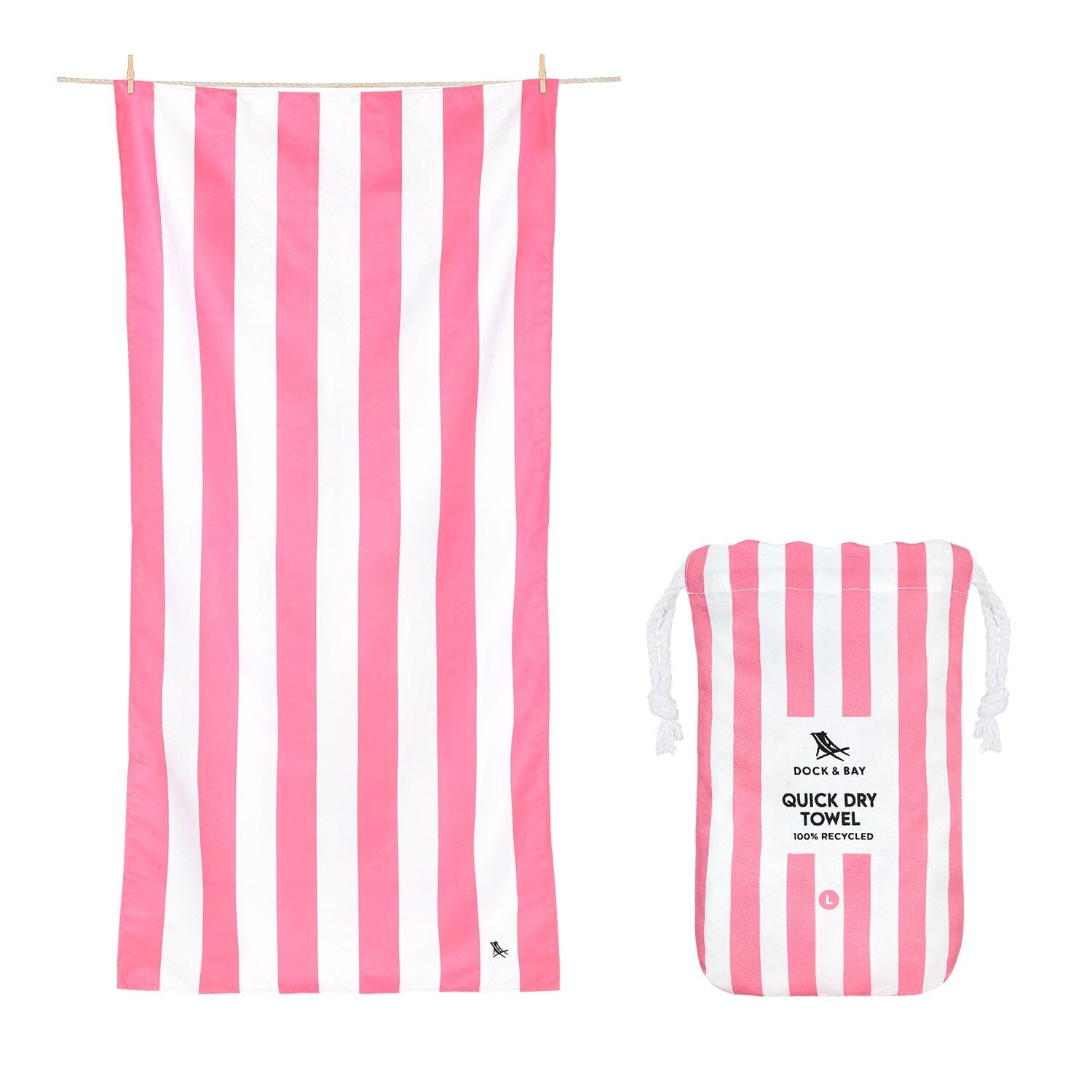 Dock & Bay Quick Dry Towel Phi Phi Pink 