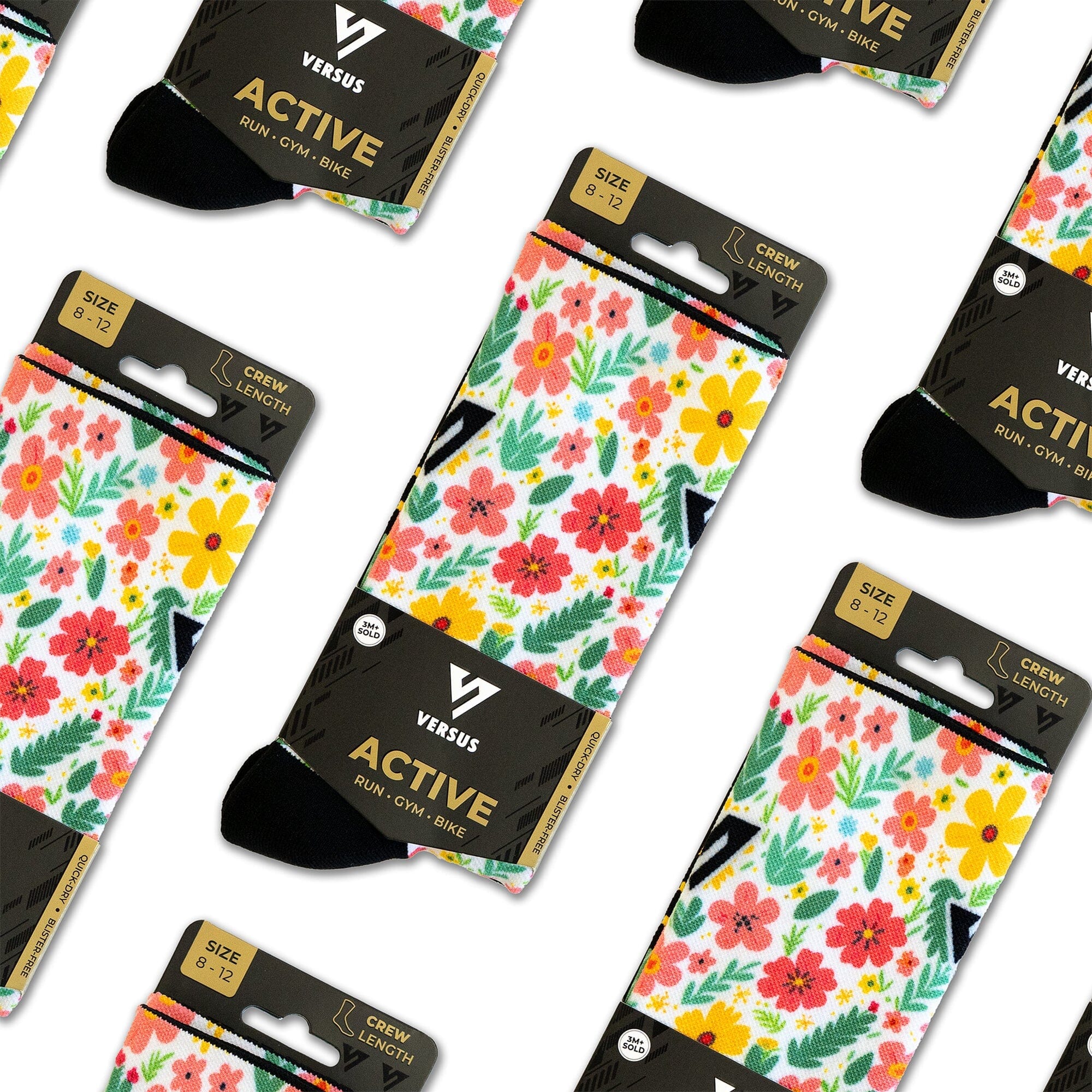 Versus Garden Glow Active Crew Socks 