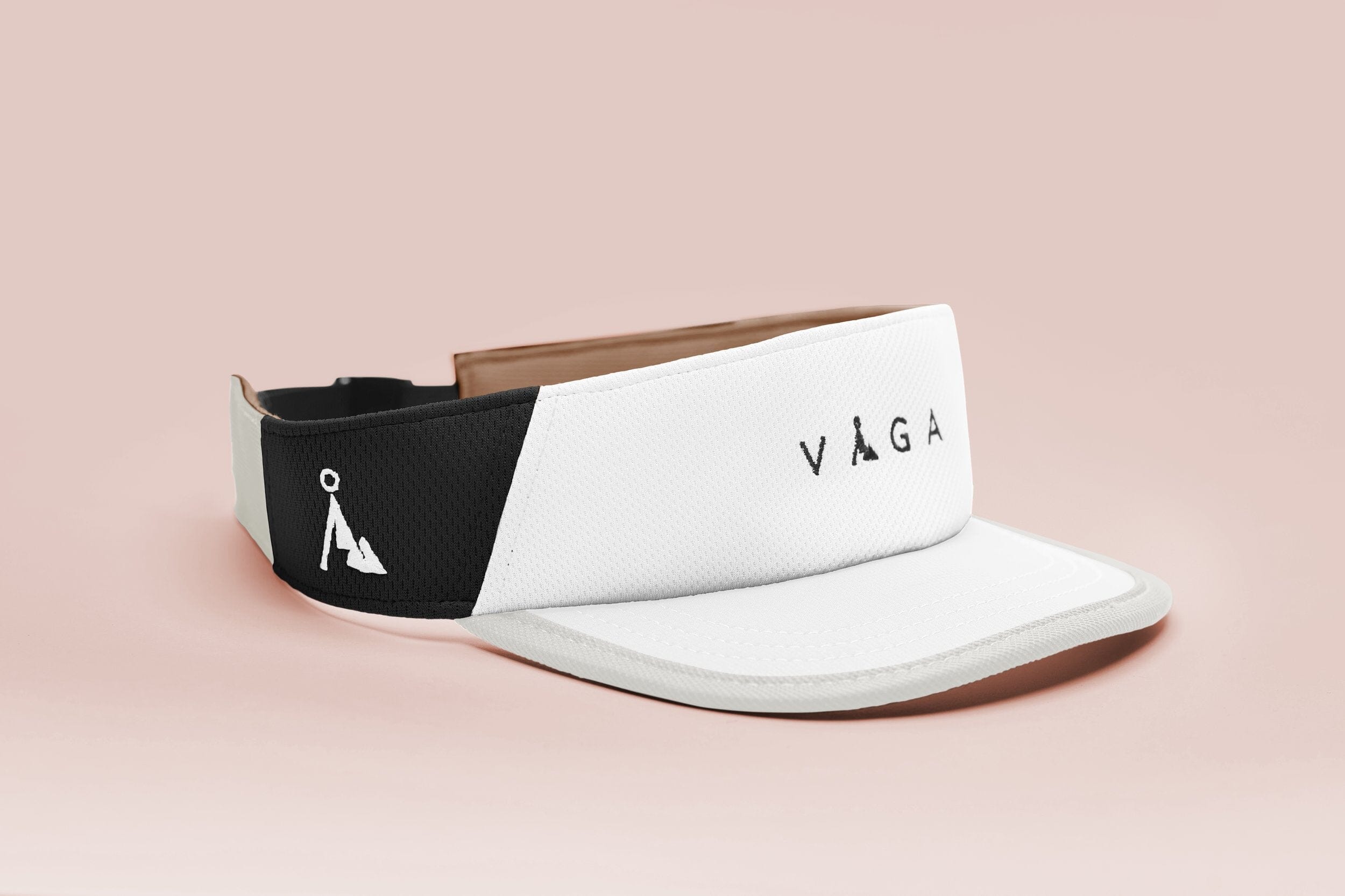 VAGA Vista Sports Visor White/Black/Camel 