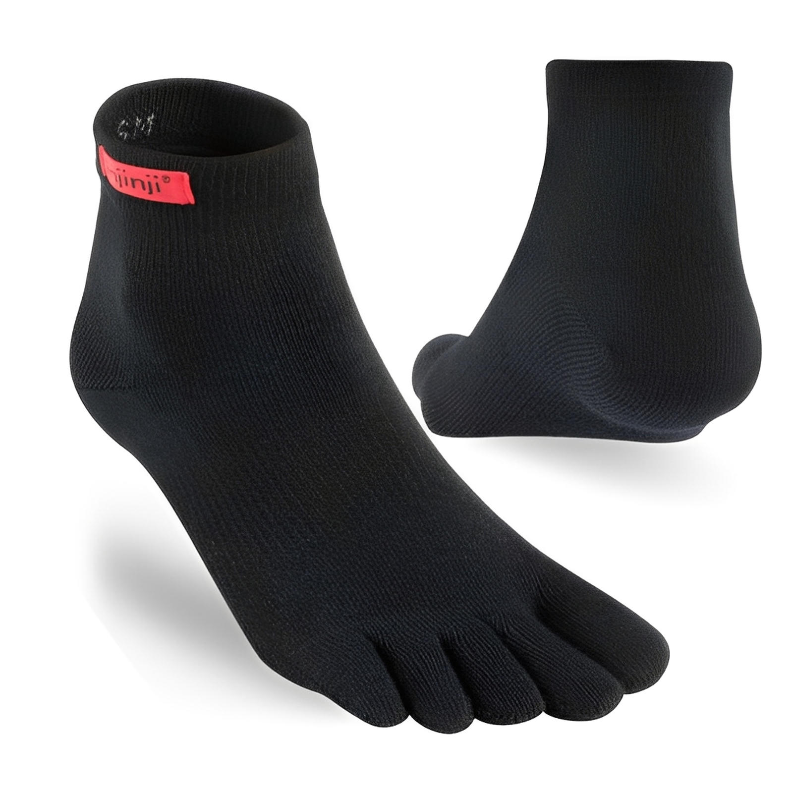 Injinji Sport Original Weight Mini Crew Socks Black S 