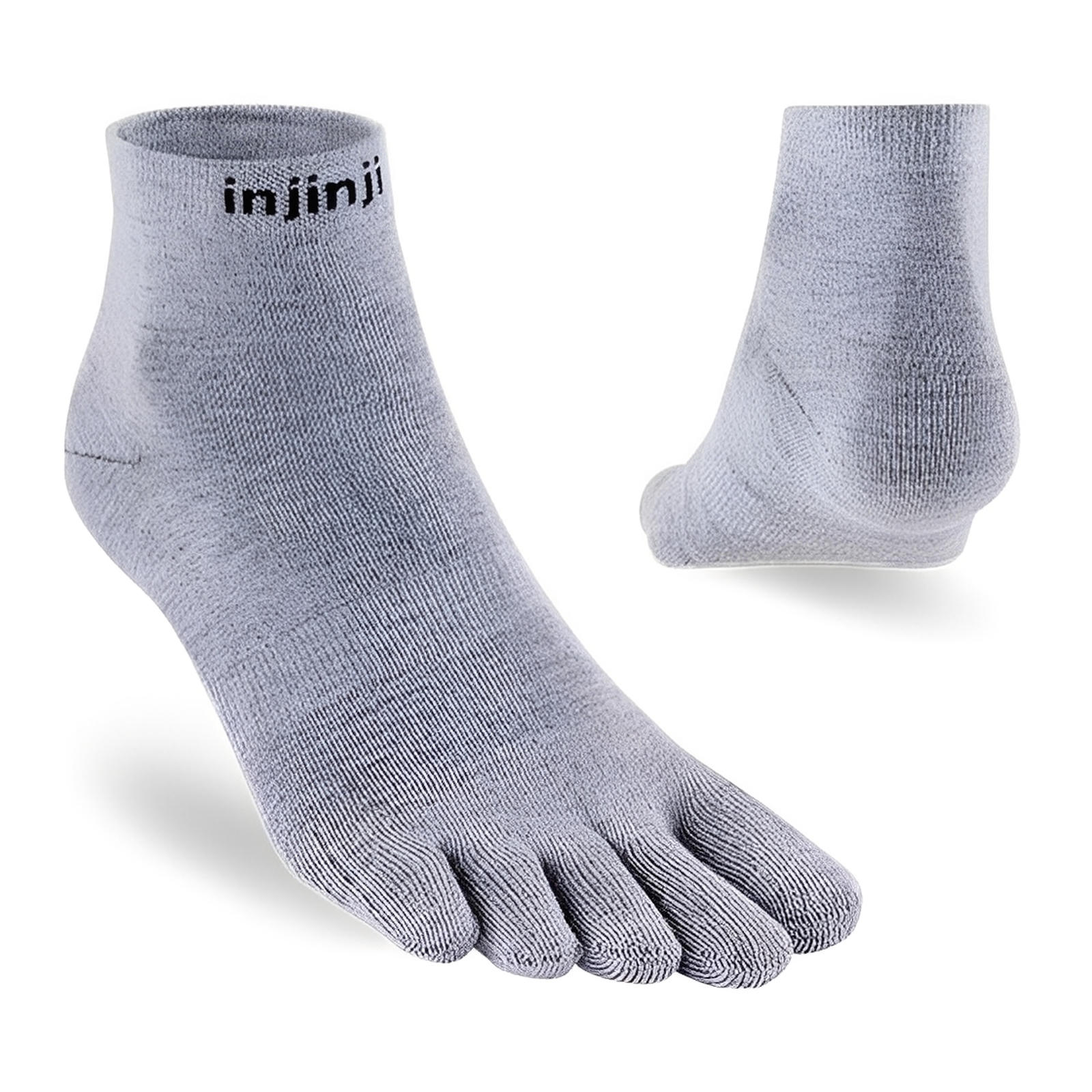 Injinji Liner Mini Crew Socks Gray S 