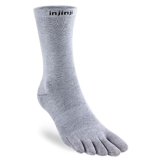 Injinji Liner Crew Socks Gray S 