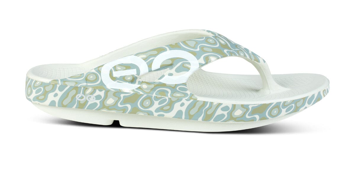 OOFOS Unisex OOriginal Sport Thong Sandal - Cosmic Gray Water Camo 