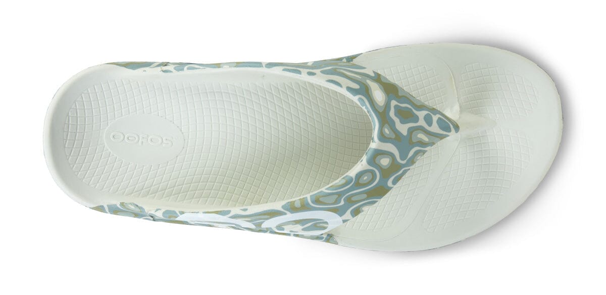 OOFOS Unisex OOriginal Sport Thong Sandal - Cosmic Gray Water Camo 