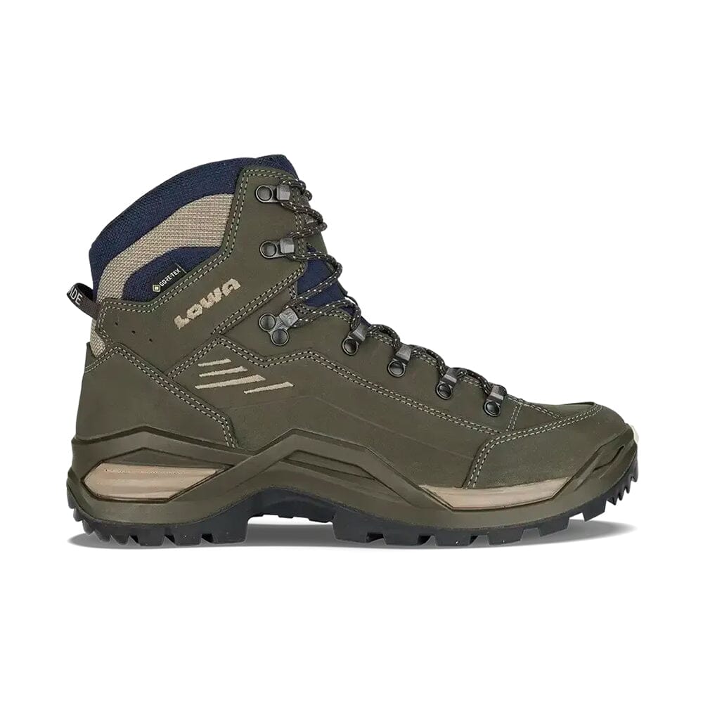 Lowa Men's Renegade EVO GTX Mid Hiking Shoes - Olive/Navy