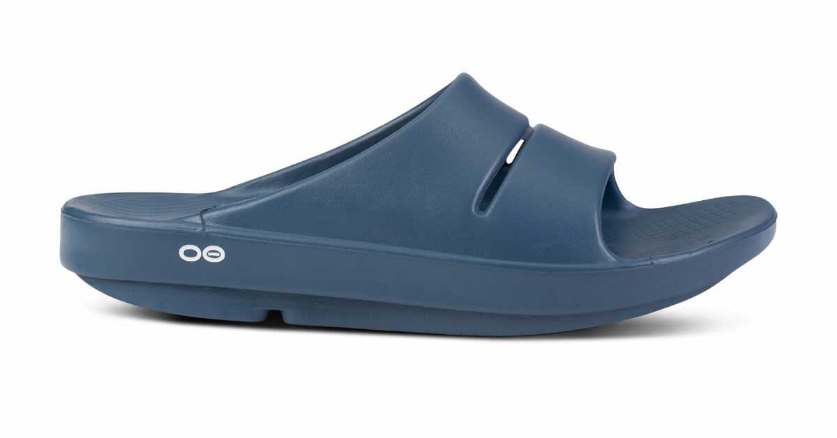 OOFOS Unisex OOahh Slide Sandal - Moroccan Blue 