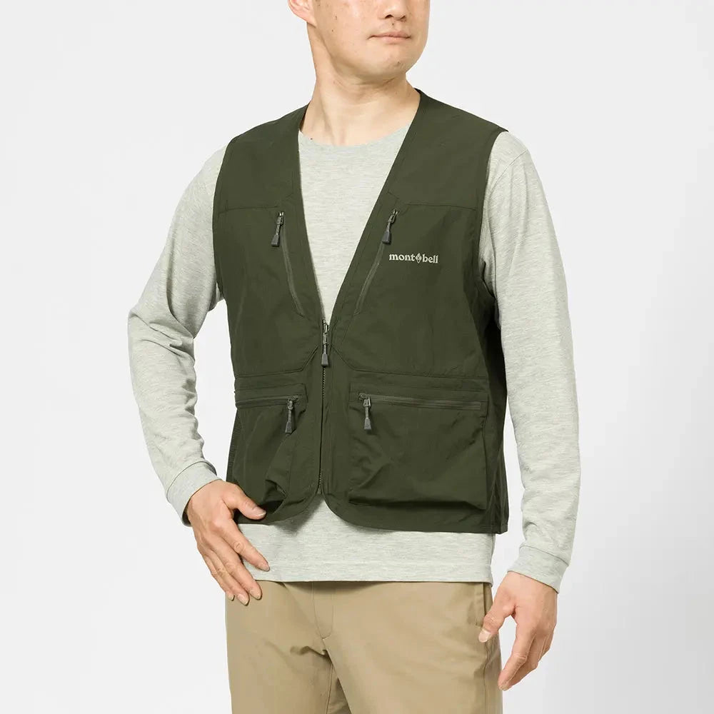 Montbell Men's Nature Guide Light Vest Dark Green S 