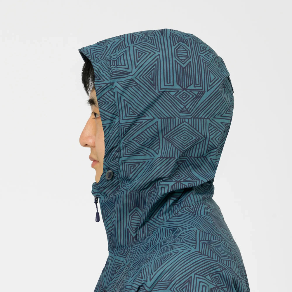 Montbell Men's Wind Blast Print Hooded Jacket 