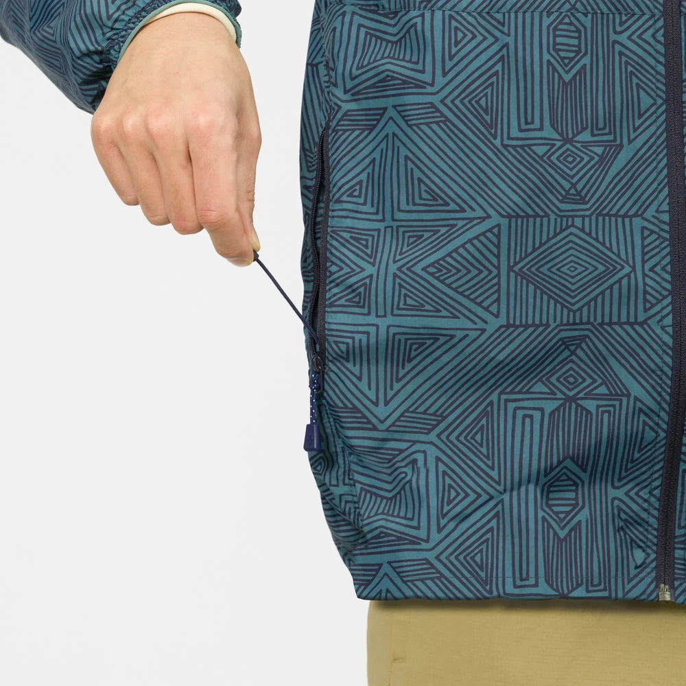 Montbell Men's Wind Blast Print Hooded Jacket 
