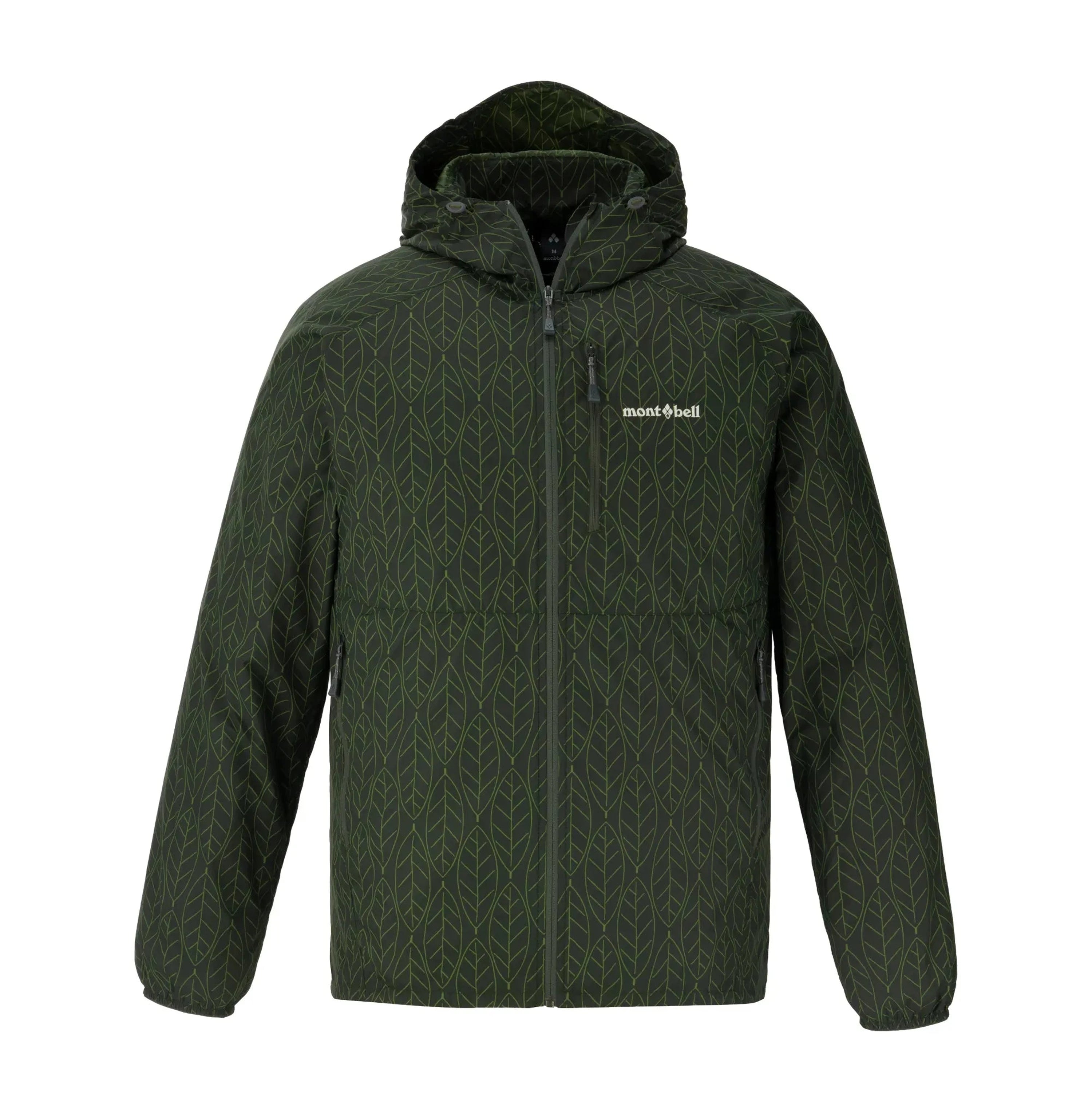 Montbell Men's Wind Blast Print Hooded Jacket #8 S 