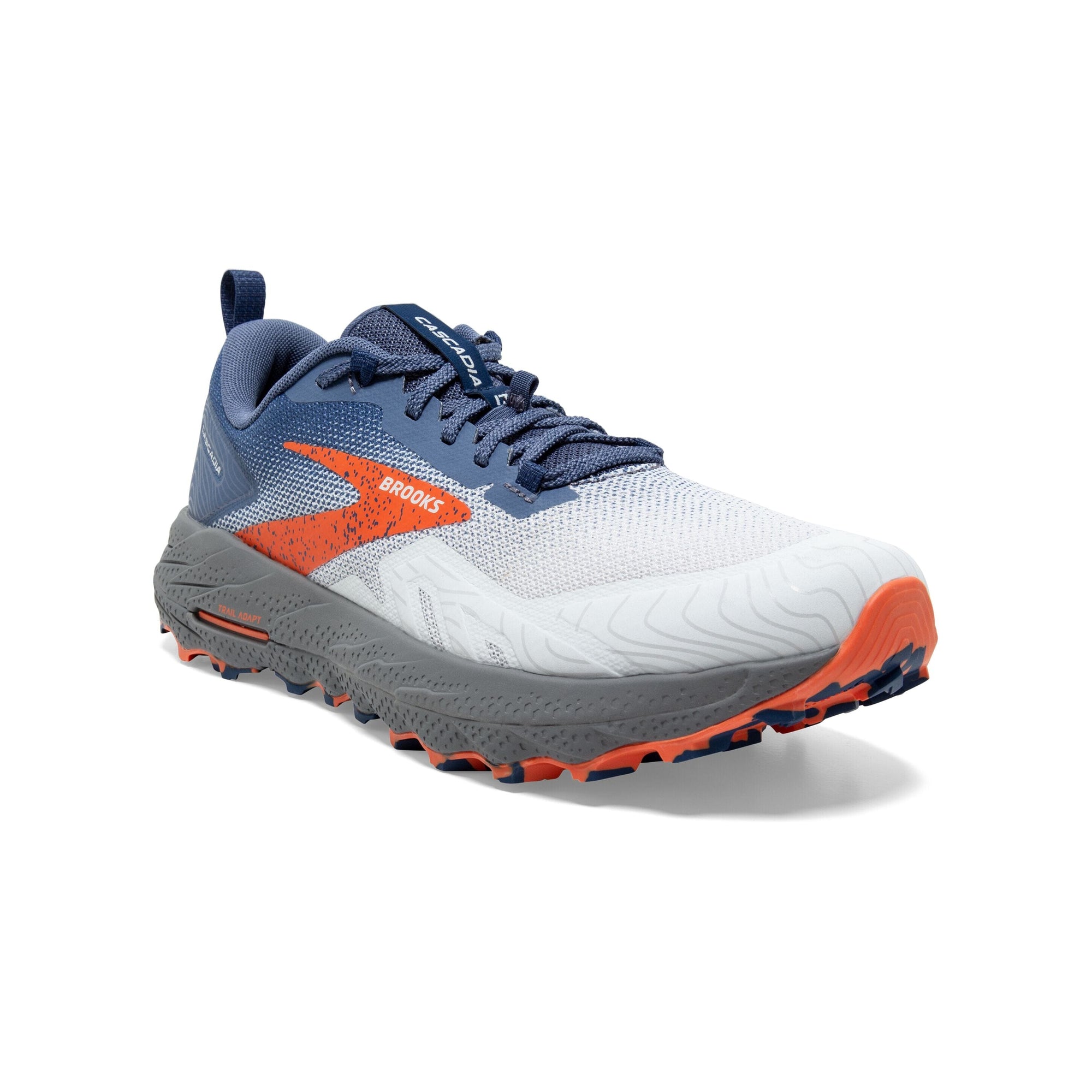Brooks Men's Cascadia 17 Trail Running Shoes Blue/Navy/Firecracker US 8.5 Medium