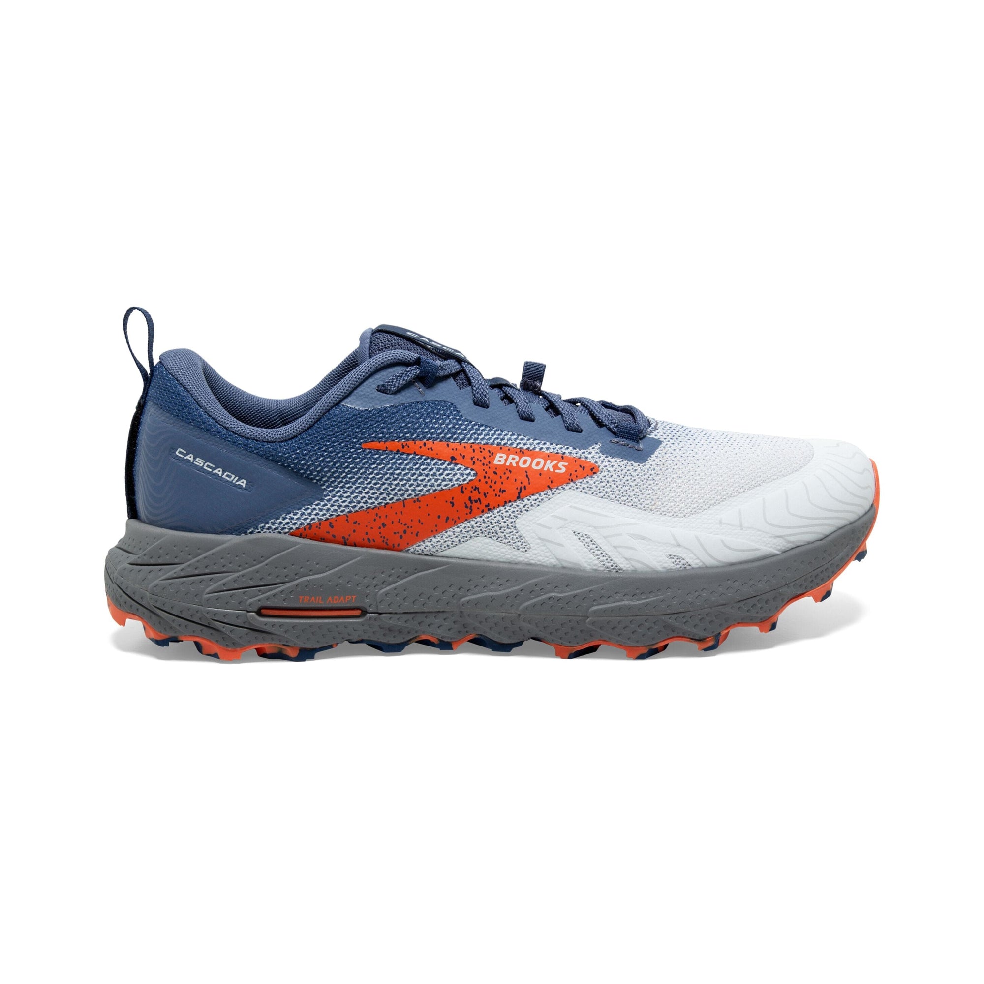 Brooks Men's Cascadia 17 Trail Running Shoes Blue/Navy/Firecracker US 8.5 Medium