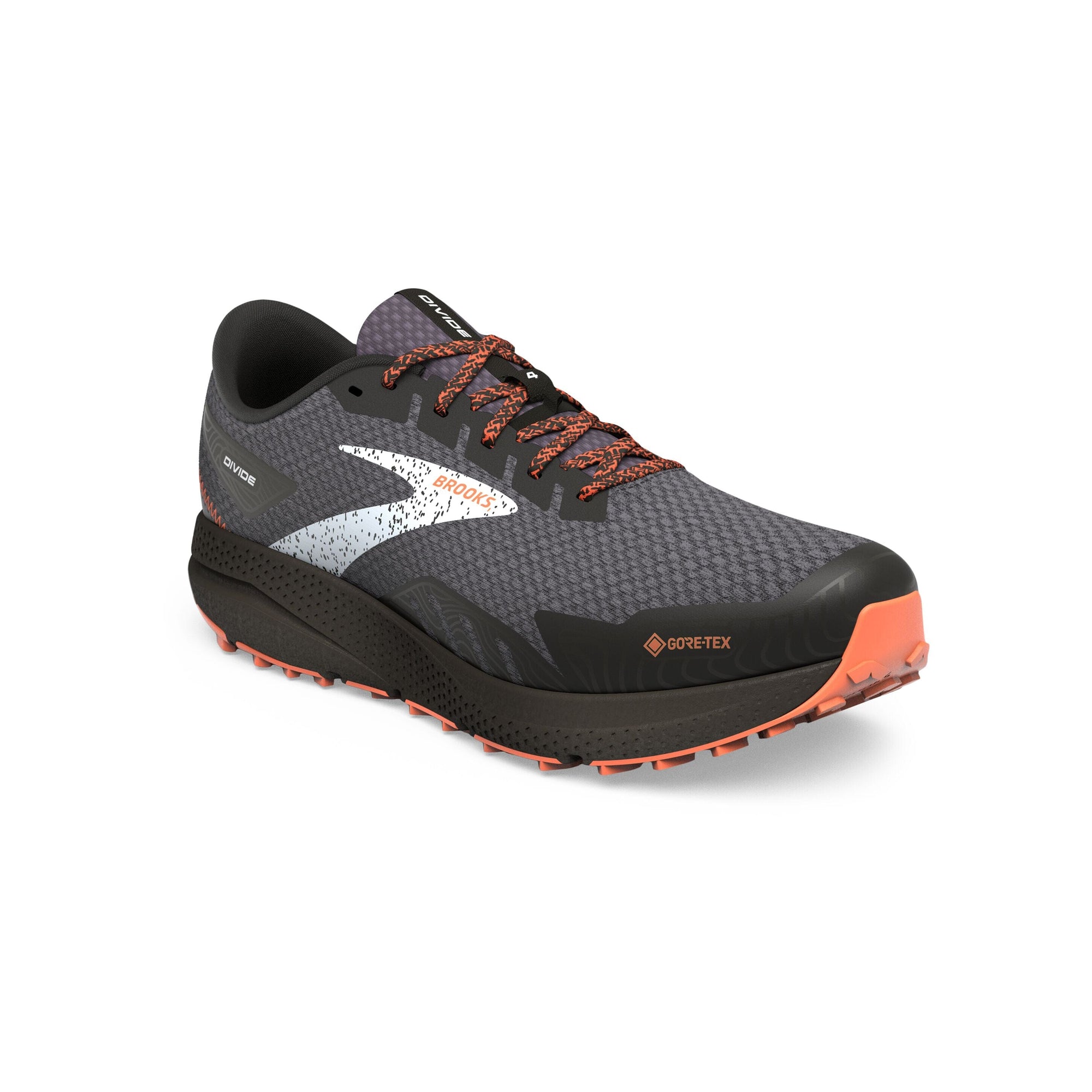 Brooks Men's Divide 4 GTX Trail Running Shoes Black/Firecracker/Blue US 8.5 
