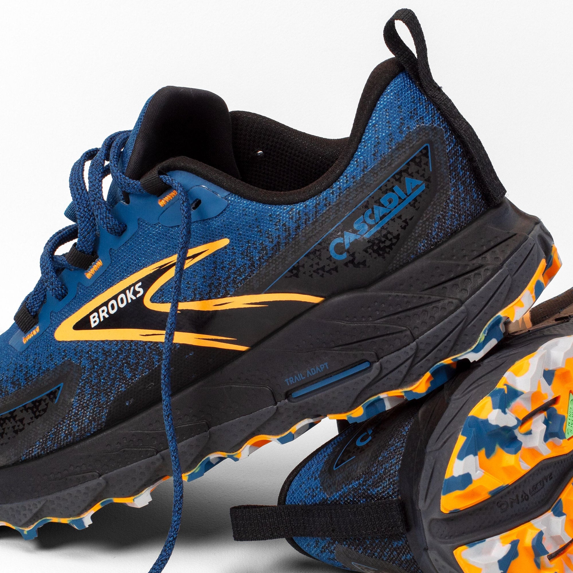 Brooks Men's Cascadia 18 Trail Running Shoes Blue Sapphire/Black/Orange US 9 