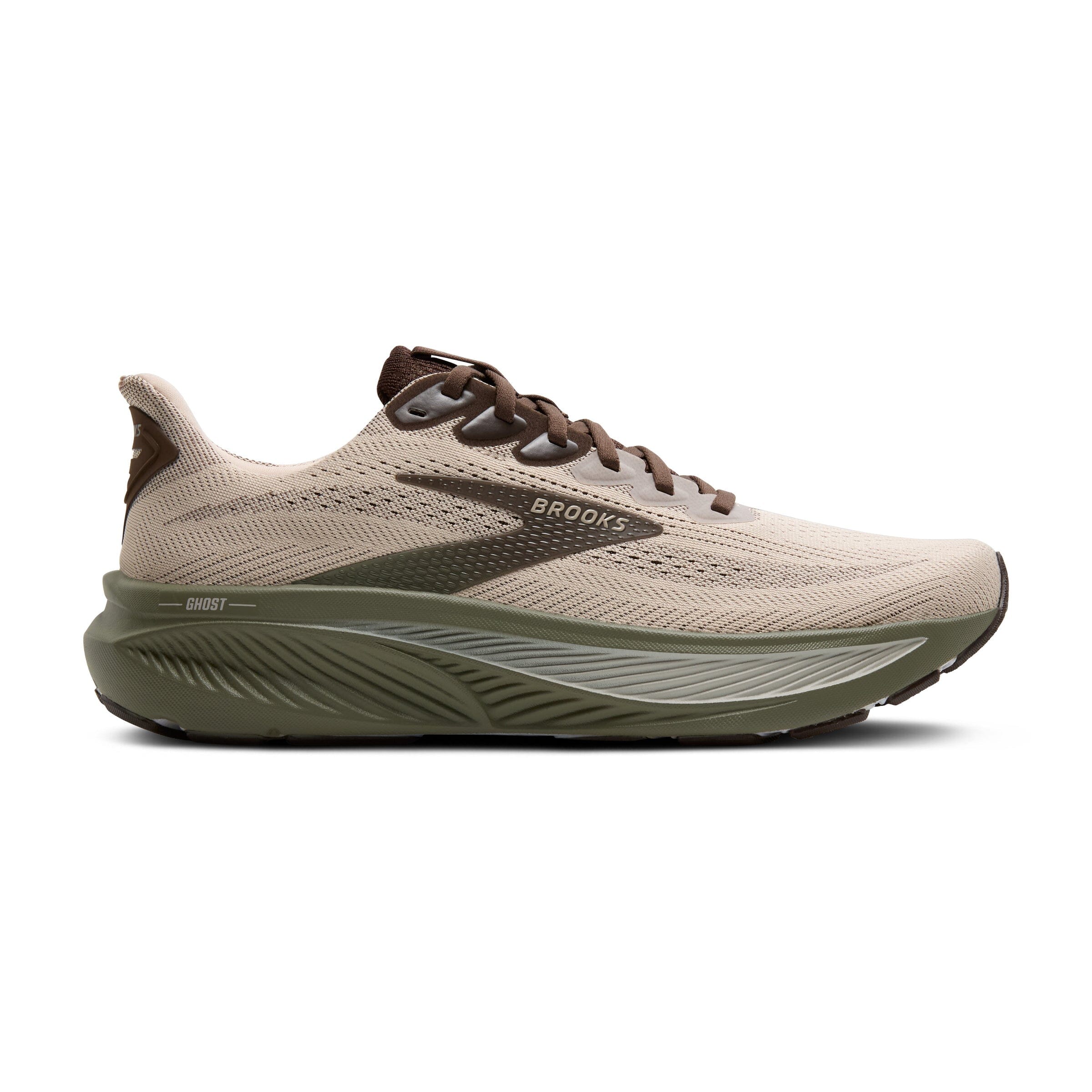 Brooks Men's Ghost 17 Road Running Shoes Chateau Gray/Brown/Olive Medium (D) US 7.5