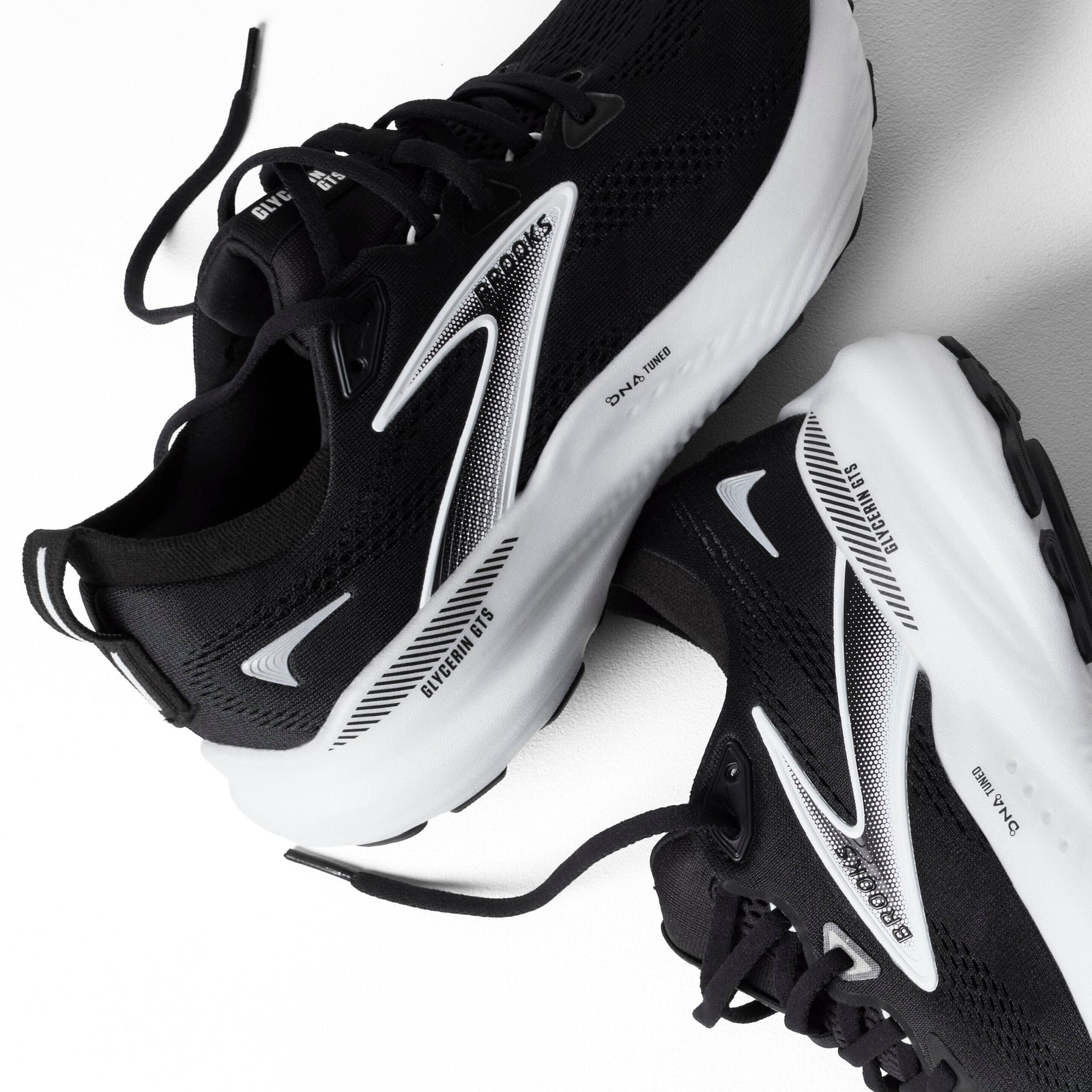 Brooks Men's Glycerin GTS 22 Road Running Shoes Black/Grey/White Medium (D) US 8.5