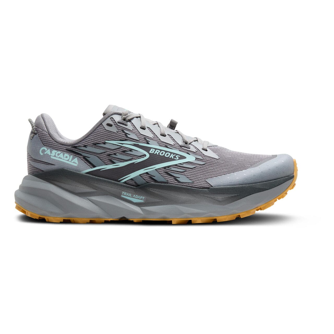 Brooks Cascadia 19 Men's Trail Running Shoes Alloy/Ebony/Orange Wide (2E) US 10