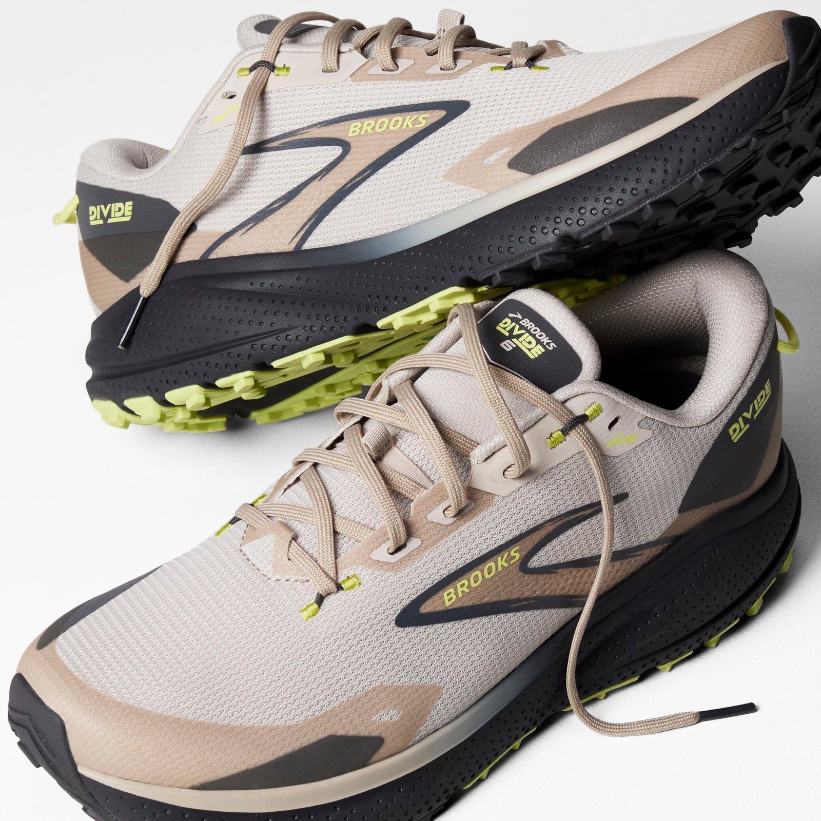 Brooks Divide 6 Men's Trail Running Shoes Chateau/Pearl/Lime Medium (D) US 8