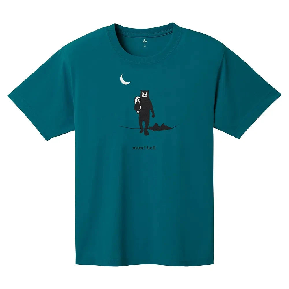 Montbell Wickron Tee Moonlight Unisex Blue Green S 