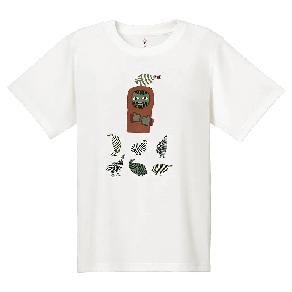 Montbell Wickron Tee Tori To Yamaotoko Women's White S 