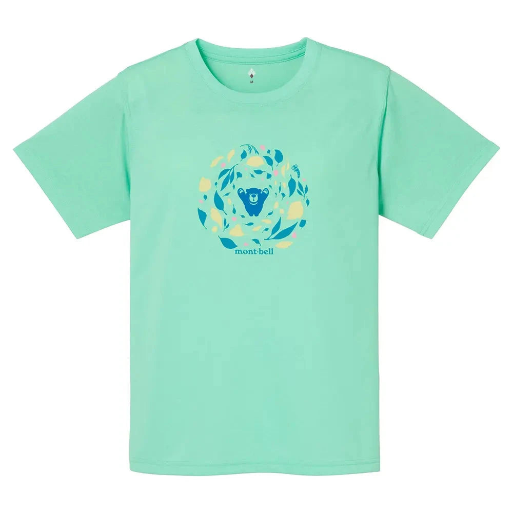 Montbell Wickron Tee Leaf Dance Women's Light Green S 