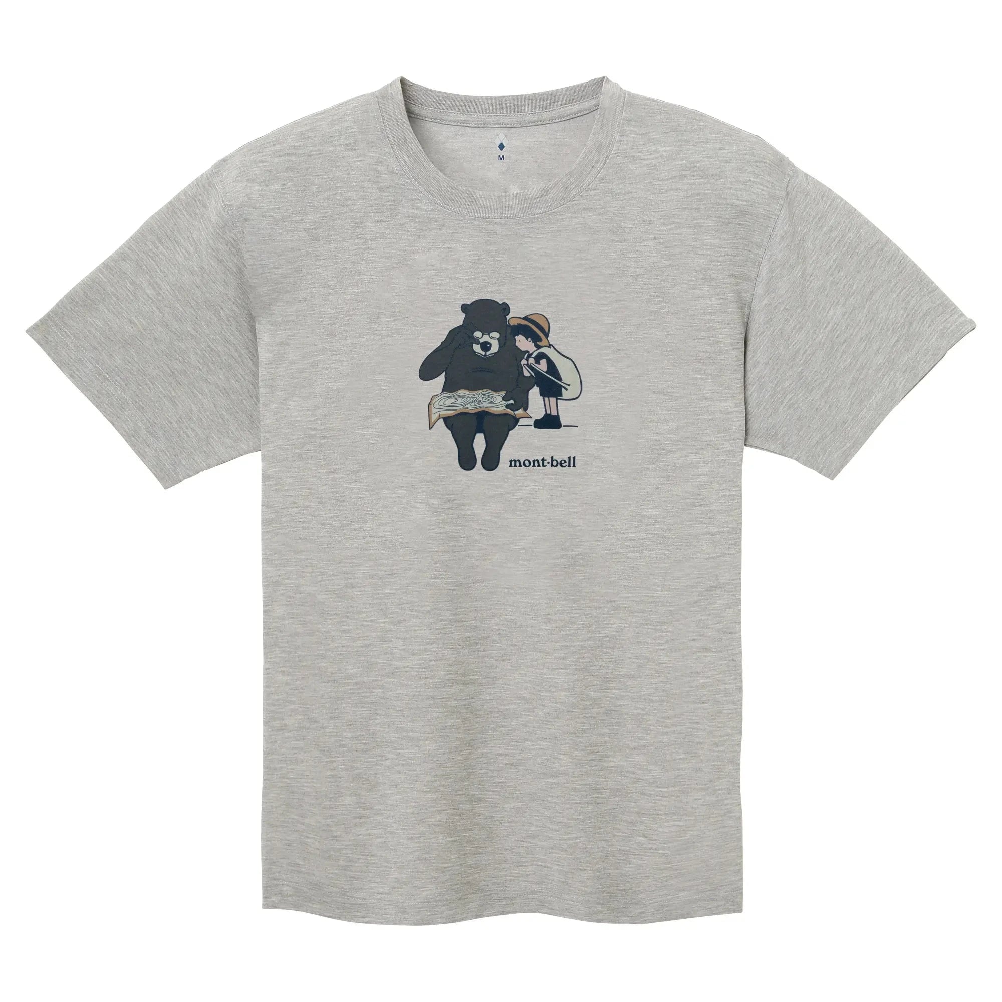 Montbell Wickron Tee Bear & Boy Unisex Light Gray S 