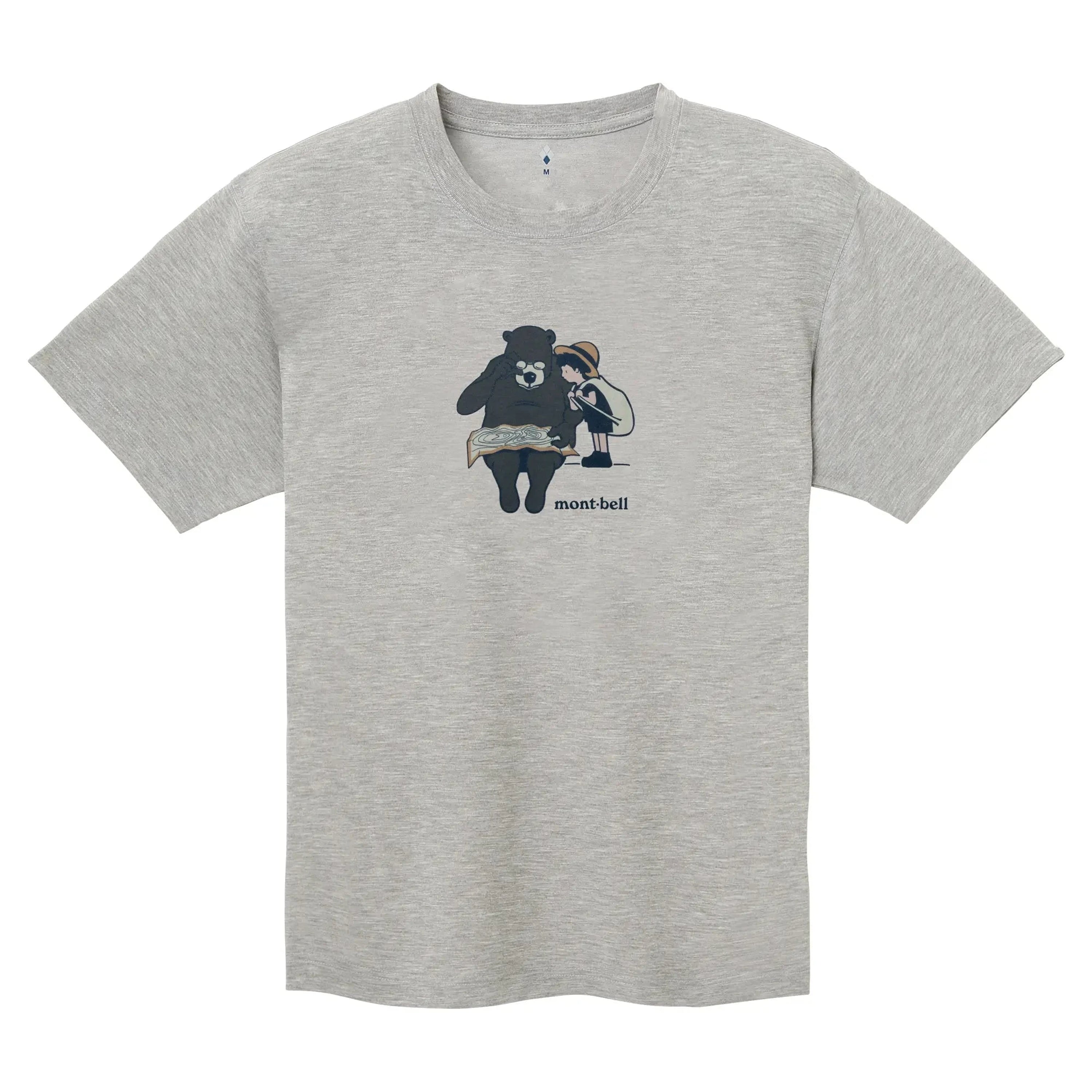 Montbell Wickron Tee Bear & Boy Unisex Light Gray S 