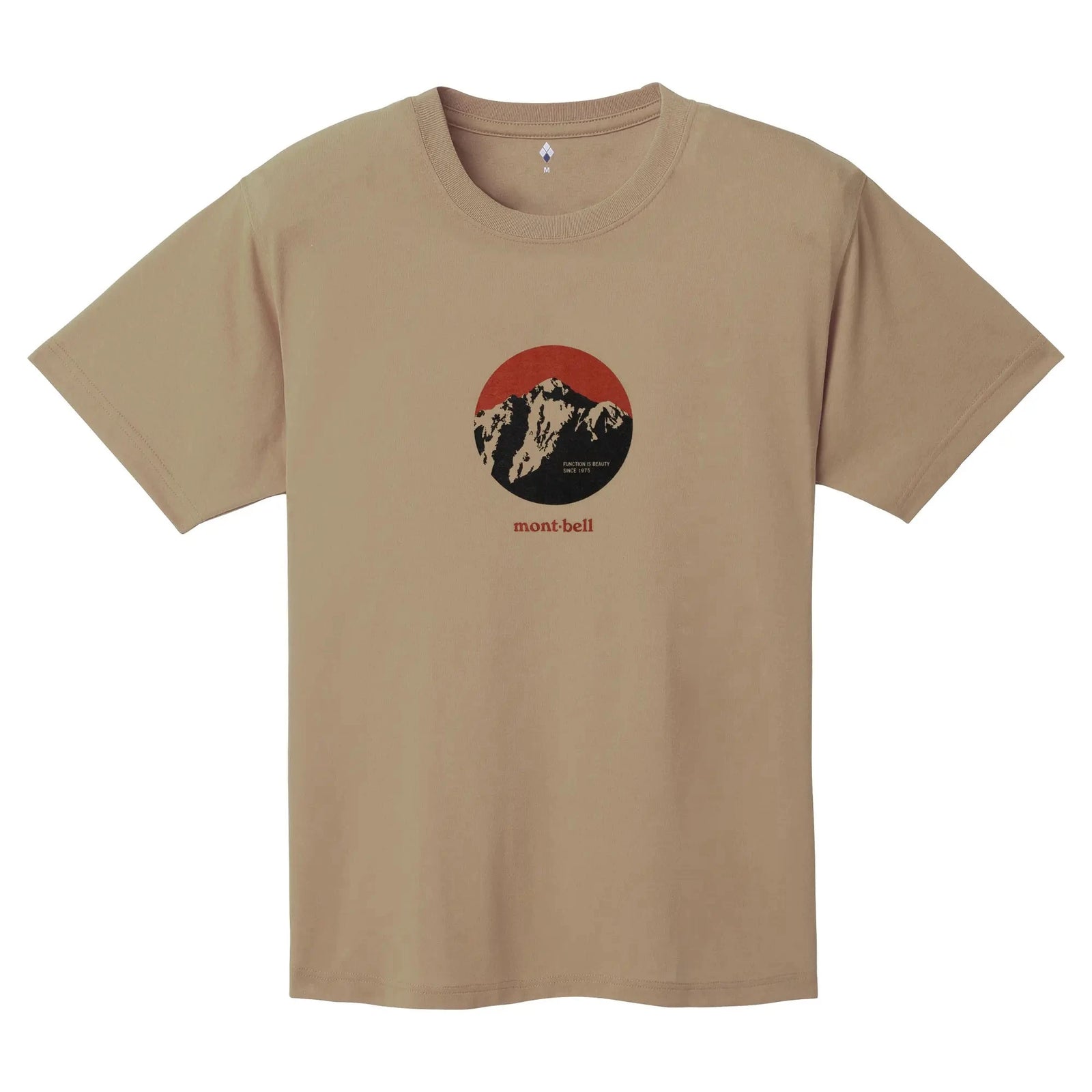 Montbell Wickron Tee Lithograph Tsurugi Unisex Tan S 