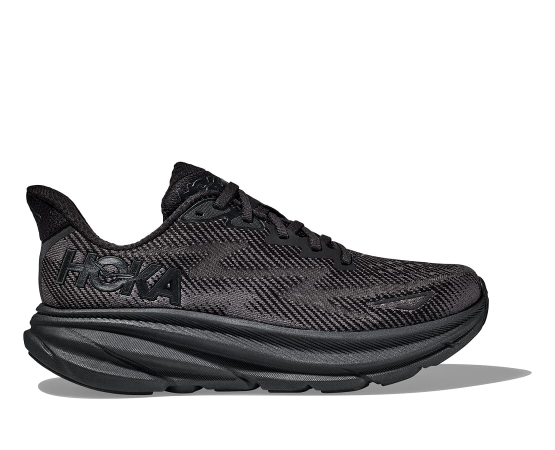 Hoka Men's Clifton 9 Road Running Shoes Black / Black Regular (D) US 7.5