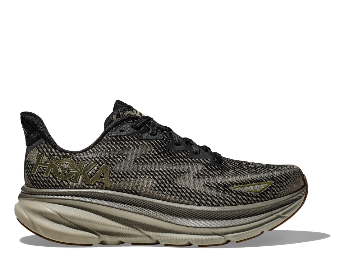 Hoka Men's Clifton 9 Road Running Shoes Black / Slate Regular (D) US 7