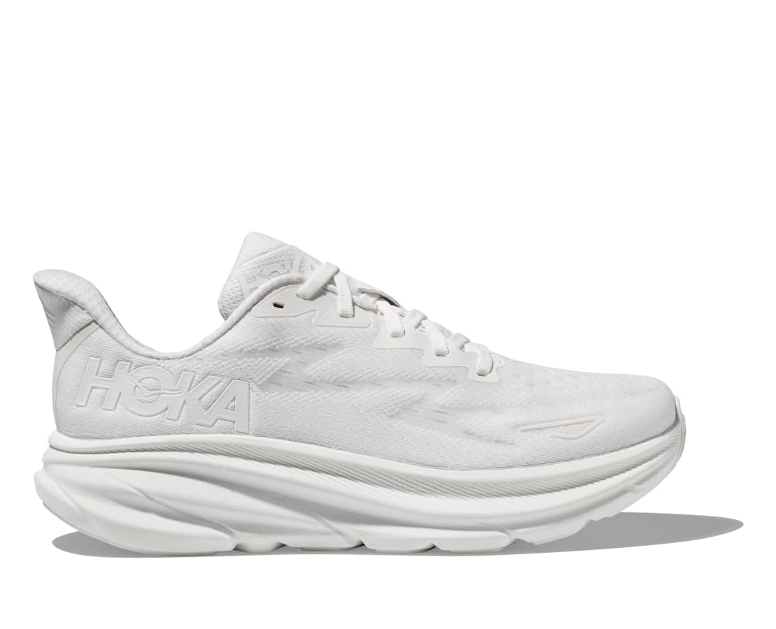 Hoka Men's Clifton 9 Road Running Shoes White / White Regular (D) US 8