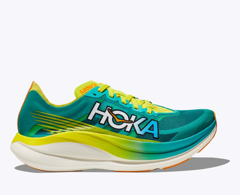 Hoka Unisex Rocket X 2 Carbon Plated Road Running Shoes Ceramic / Evening Primrose US M5.5/W6.5 EU 38 