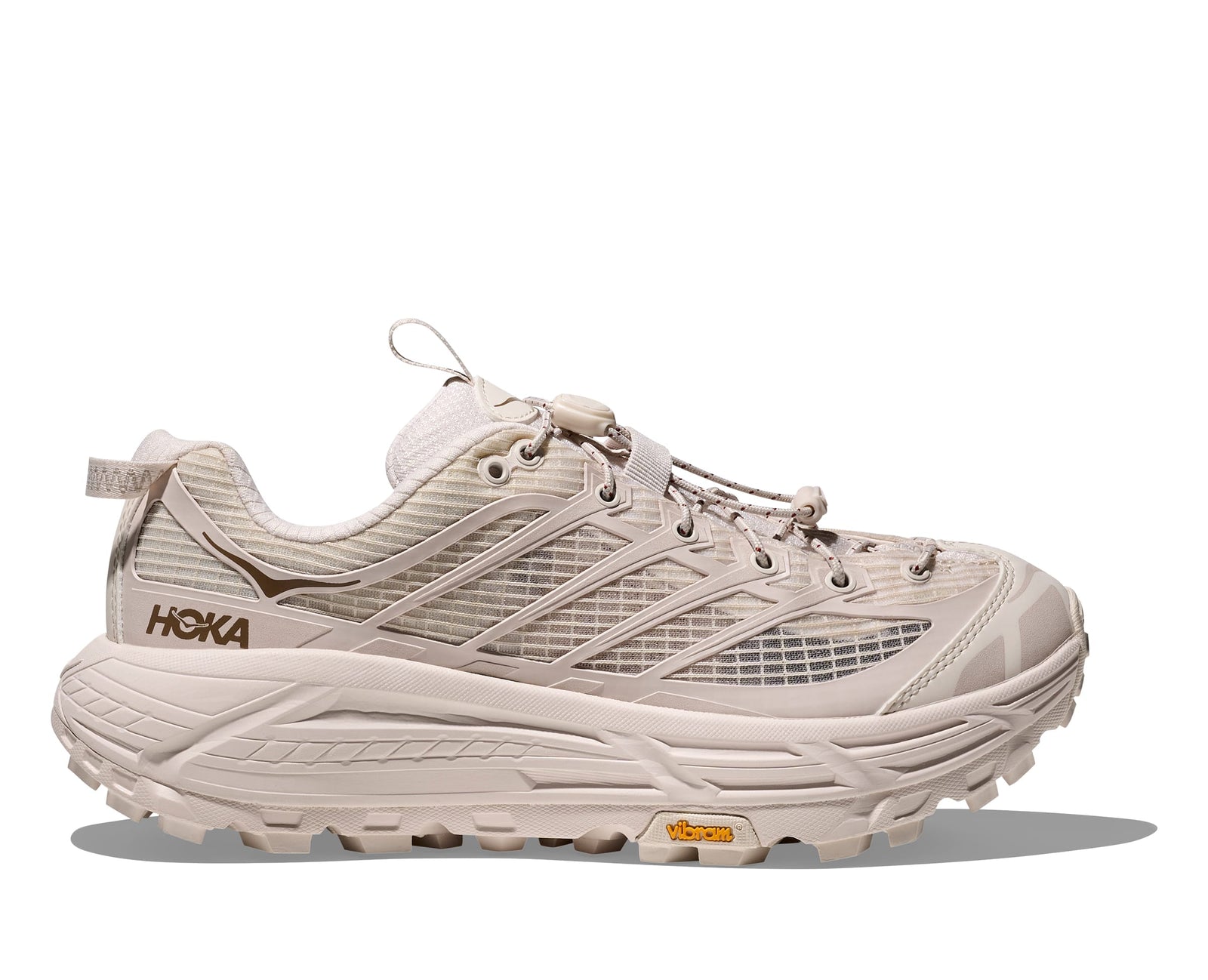 Hoka Unisex Mafate Three2 Grid Trail Running Shoes Rose Cream / Stucco US M4.5/W5.5 EU36⅔ 