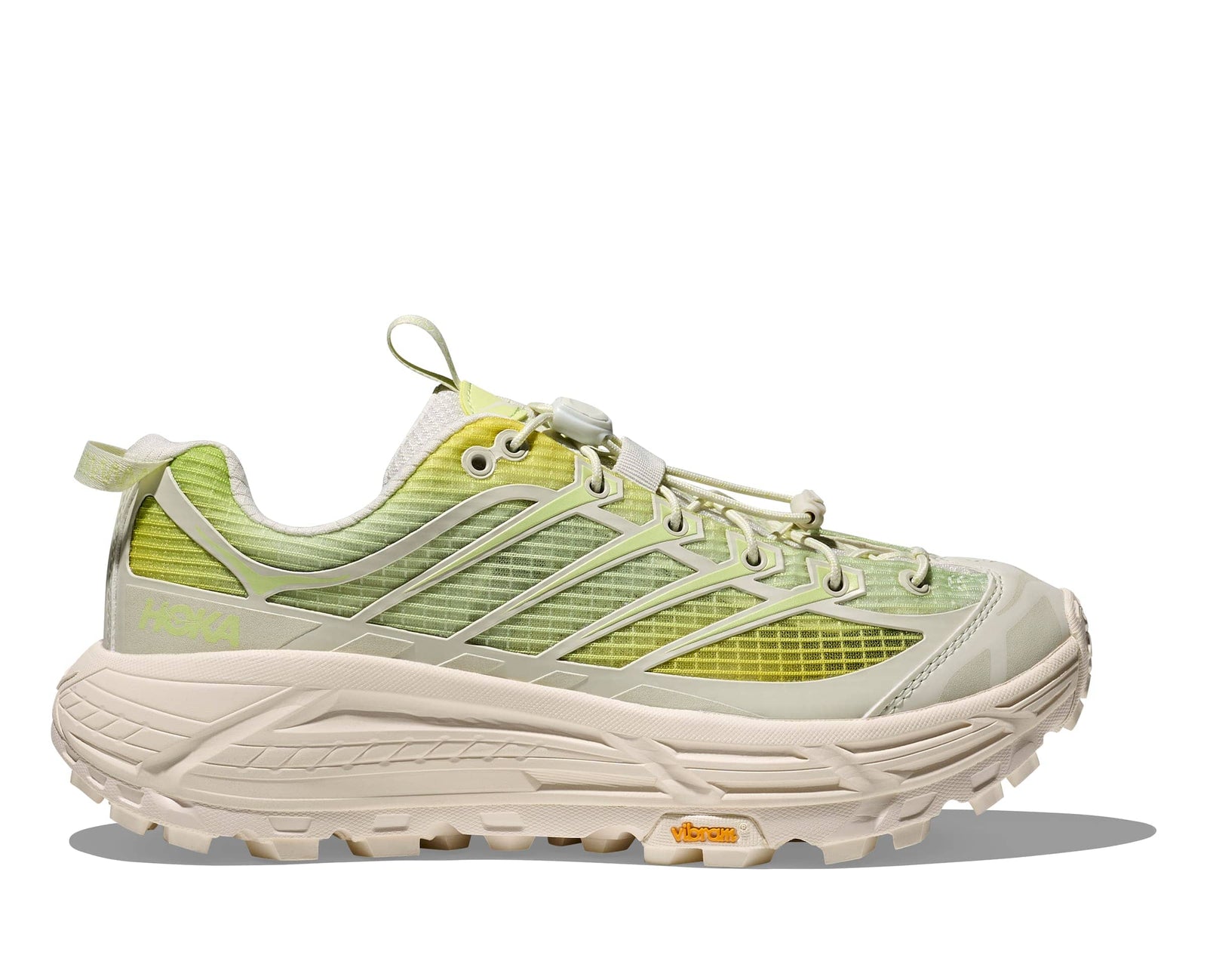 Hoka Unisex Mafate Three2 Grid Trail Running Shoes - Truffle Salt/Sour Lemon
