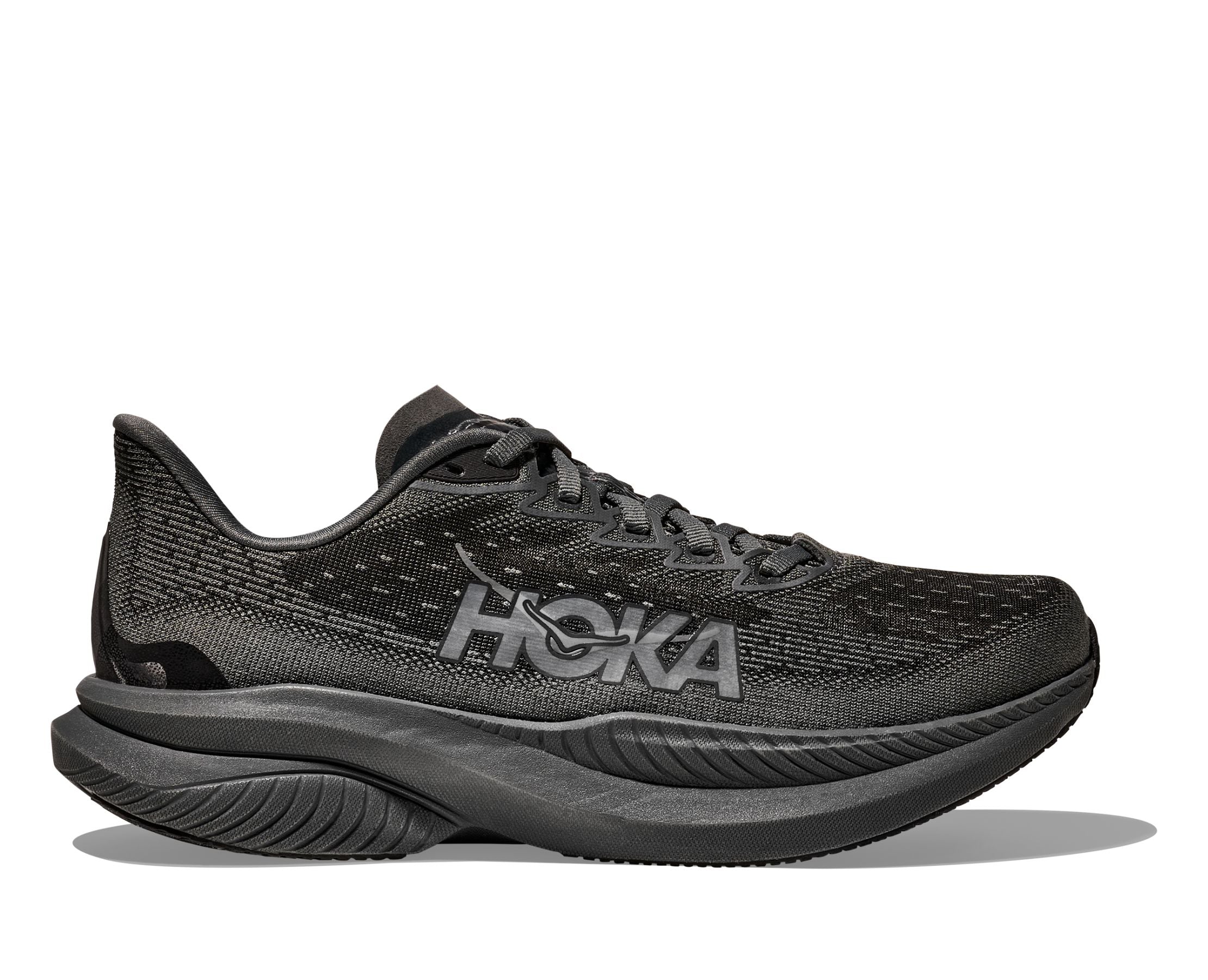 Hoka Men's Mach 6 Road Running Shoes Black / Black Regular (D) US 8