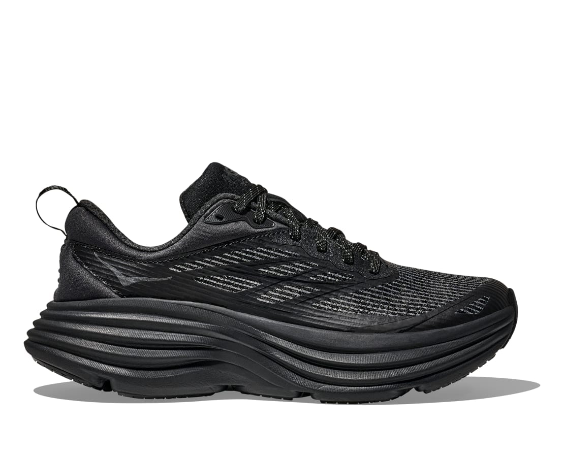Hoka Unisex Stealth/Tech Bondi 8 Caged Road Running Shoes Black / Black US M5/W6 EU37⅓ 