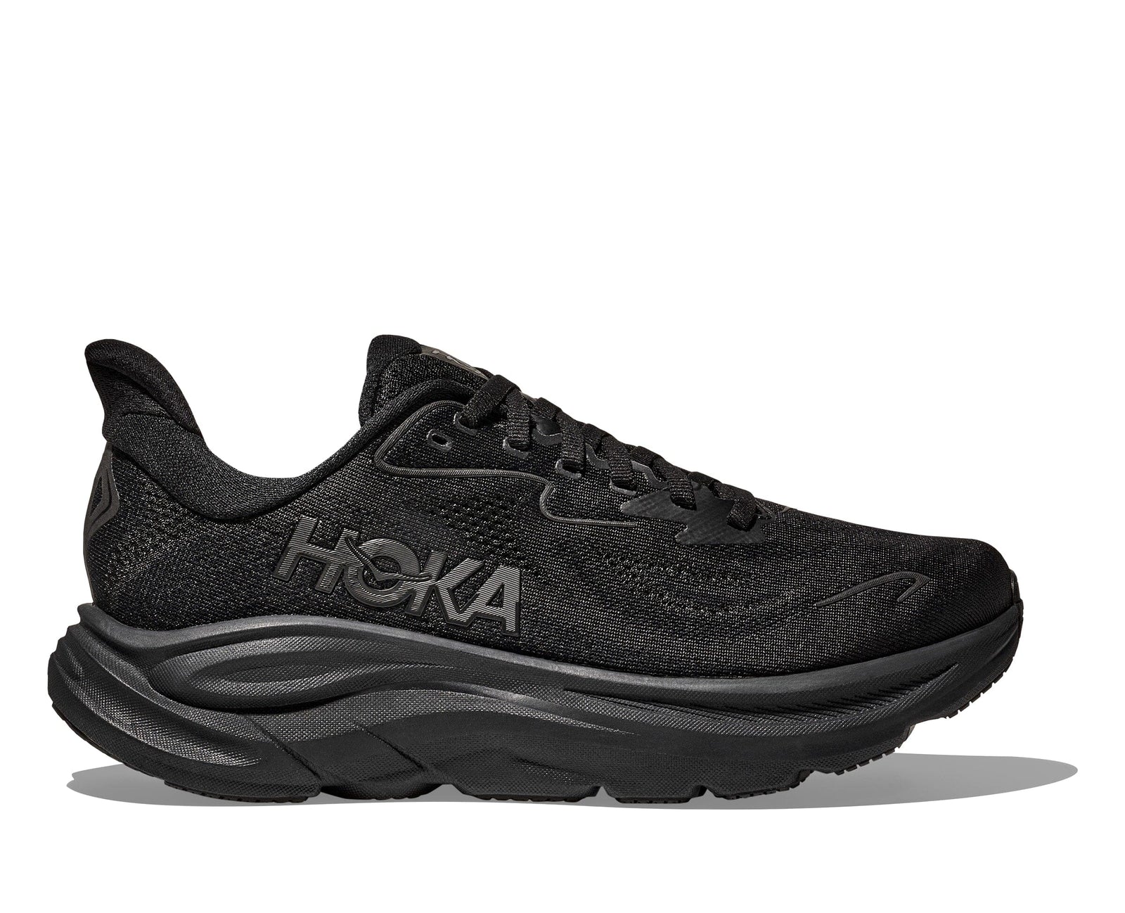 Hoka Men's Clifton 10 Road Running Shoes - Black / Black